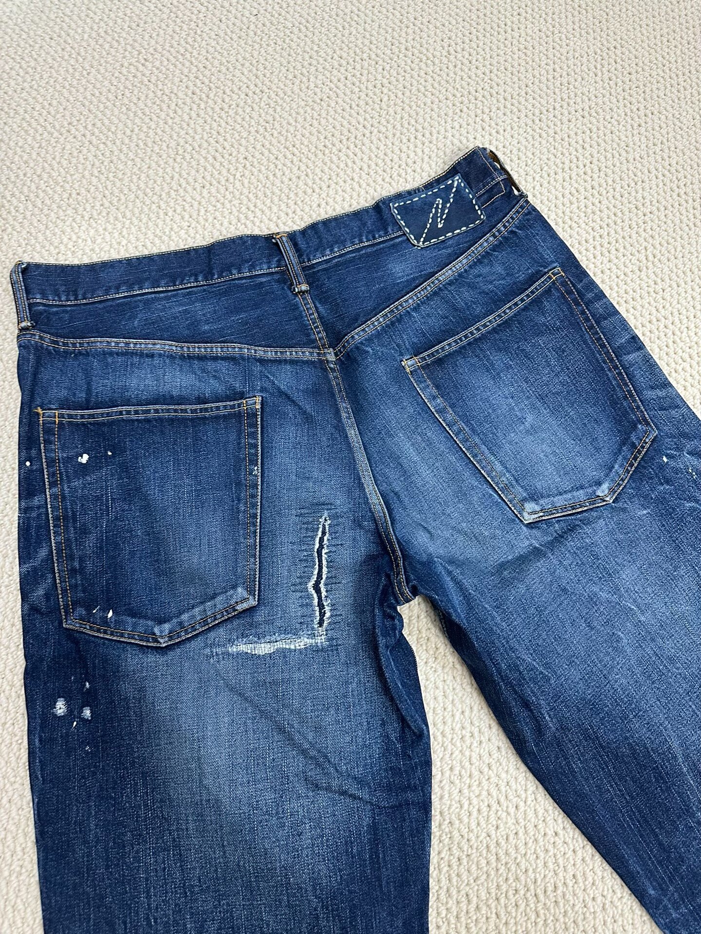 visvim 03dry20 Blue Denim Jeans — label