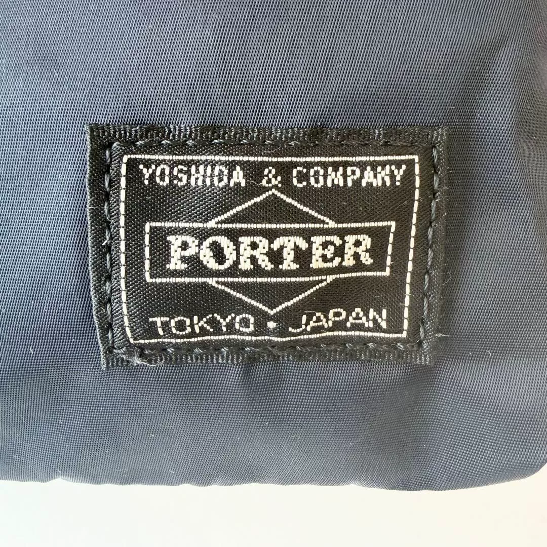 PORTER FRAME Navy Nylon Shoulder Bag — front