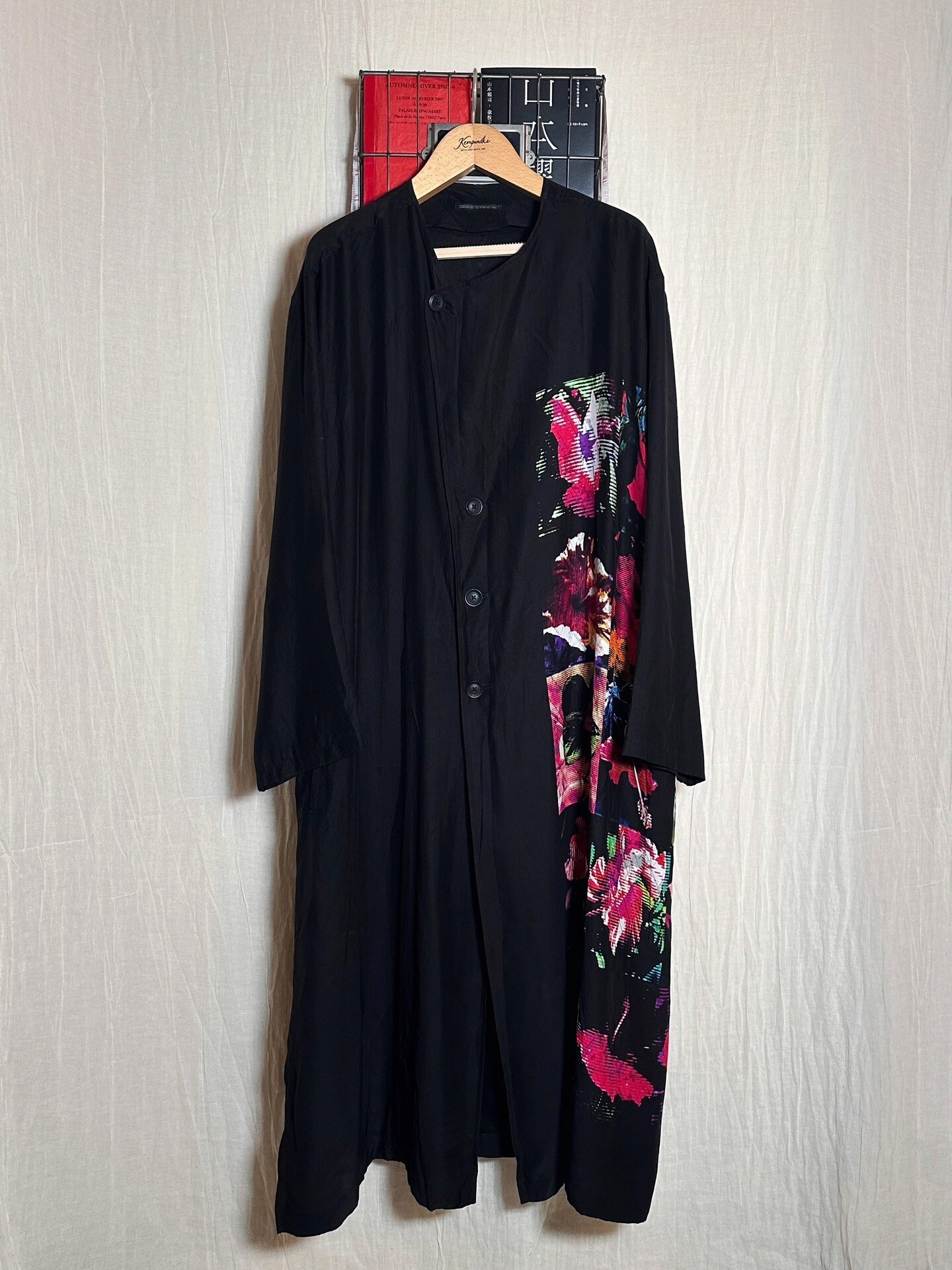 Yohji Yamamoto 22SS Silk Floral Coat — label