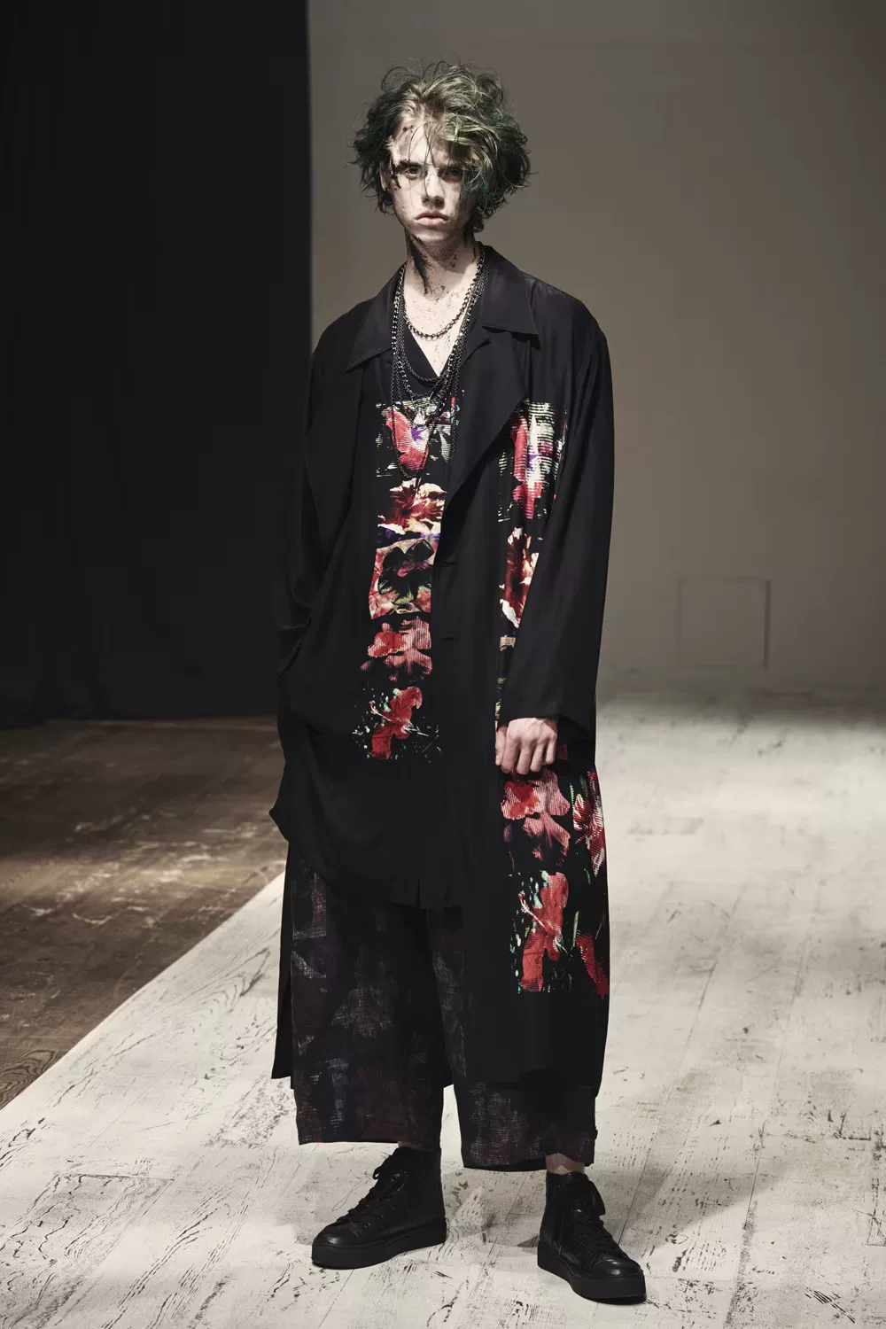 Yohji Yamamoto 22SS Silk Floral Coat — back