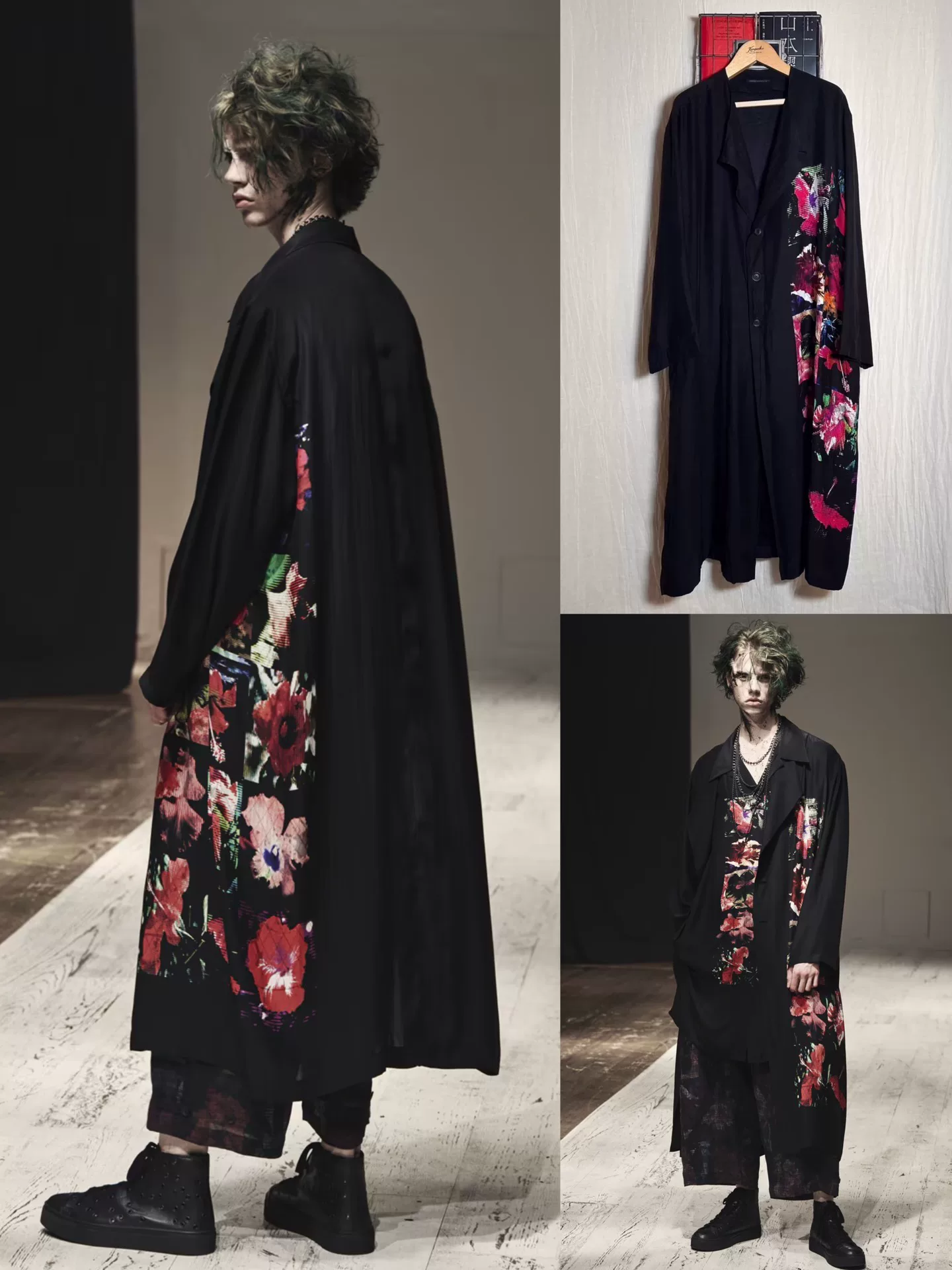 Yohji Yamamoto 22SS Silk Floral Coat