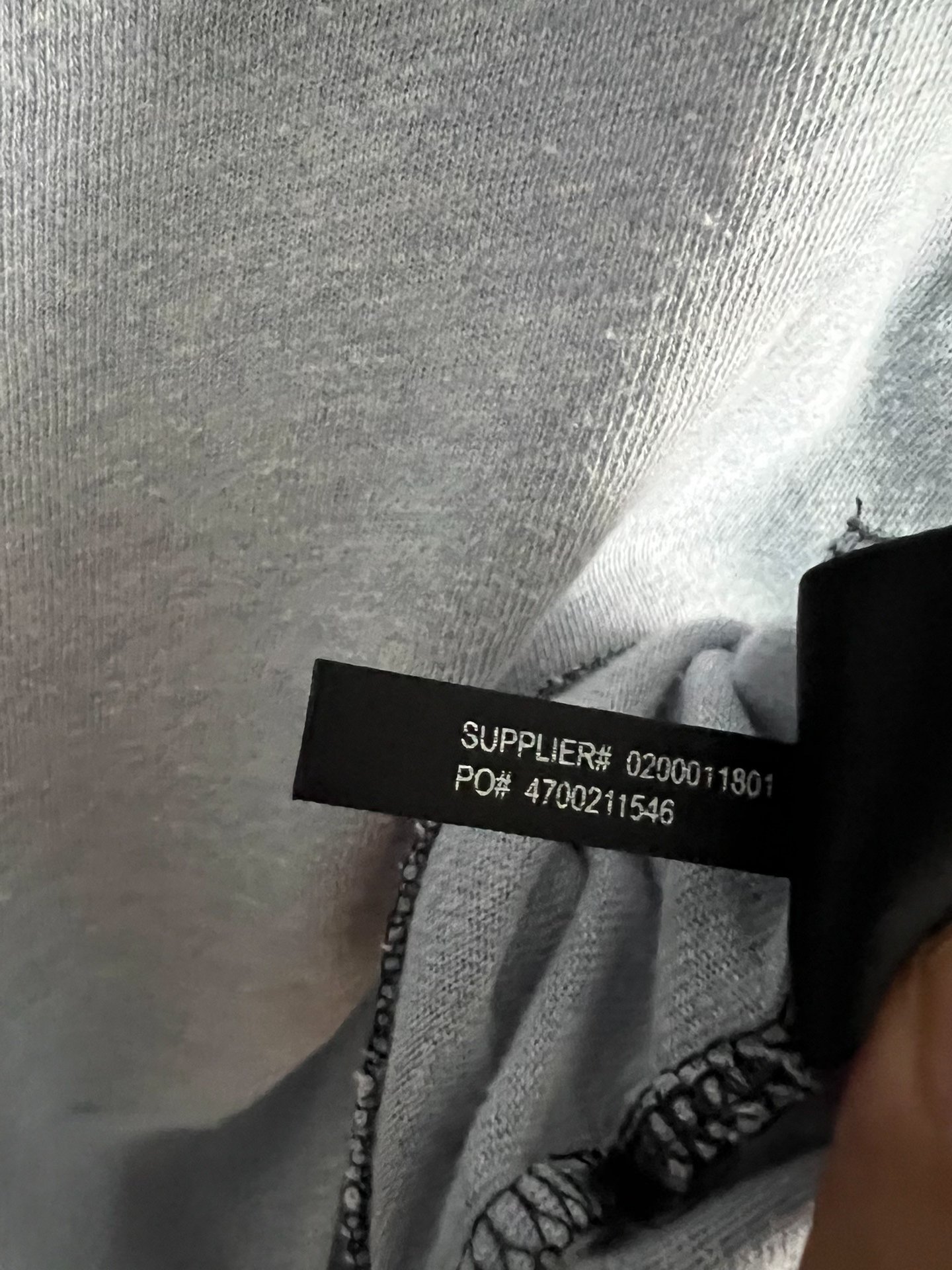 RRL Double RL Washed Colorblock Crew Neck Tee — label
