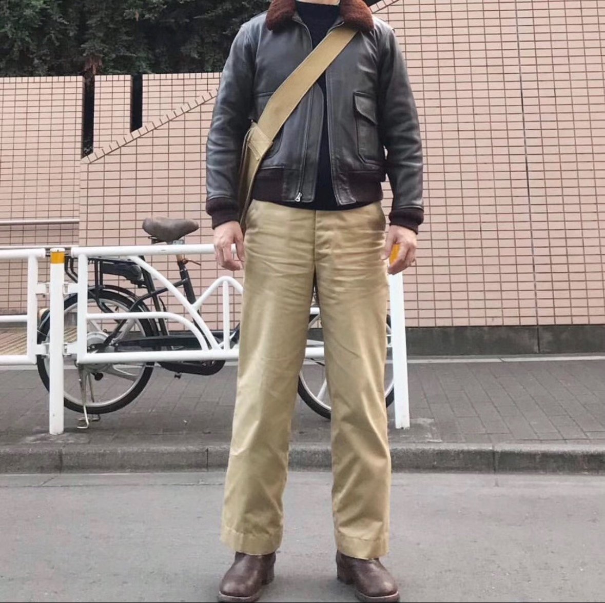 Cushman Khaki Wide-Leg Pants