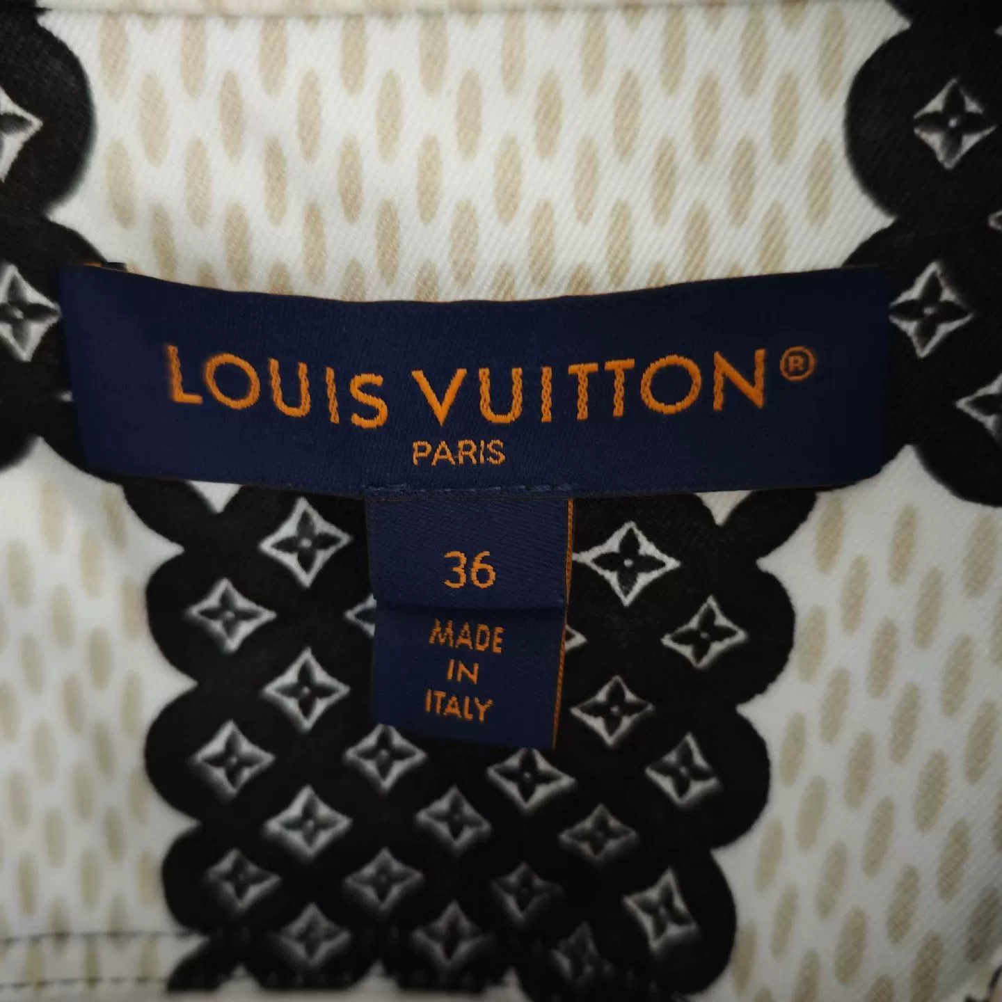 Louis Vuitton Cropped Checkered Denim Jacket — back