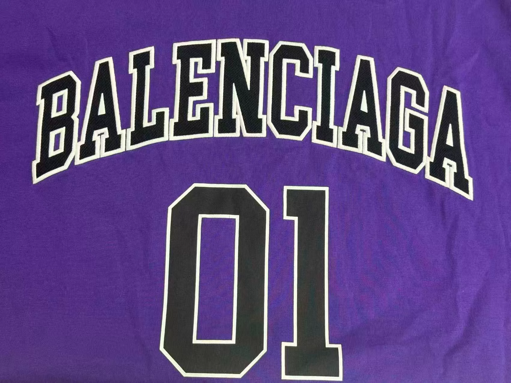 Balenciaga Basketball Purple '01' T-shirt — detail