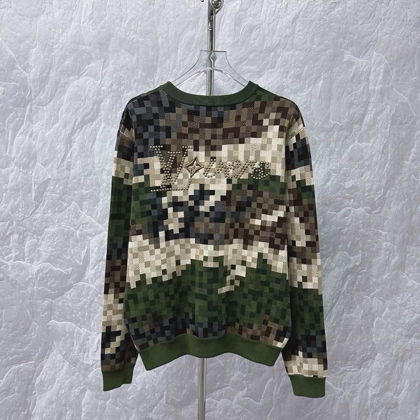 Louis Vuitton SS24 Color Block Check Sweatshirt — back