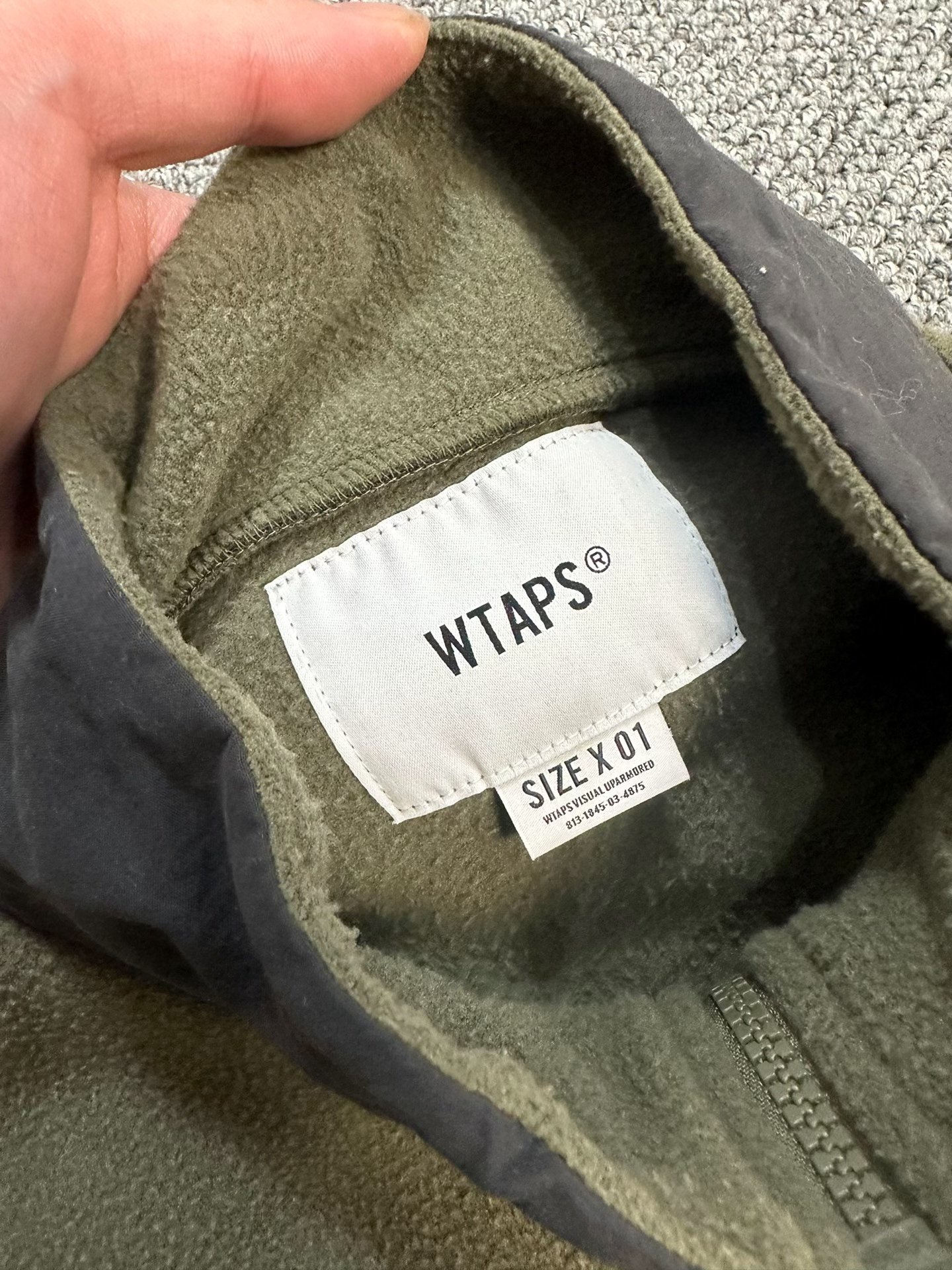 WTAPS Half-Zip Fleece Jacket — front