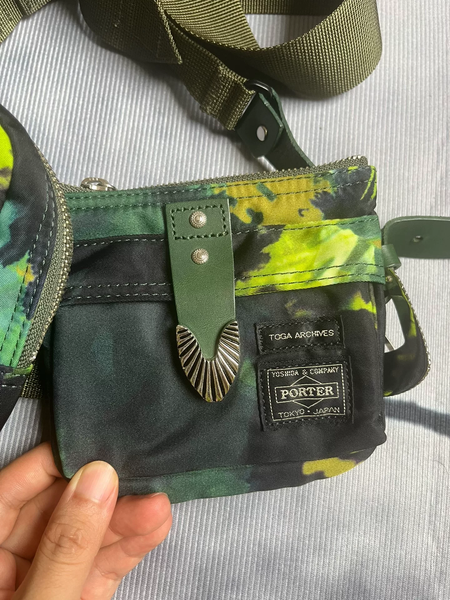 Porter Toga Camouflage Tie-Dye Waist Bag — detail
