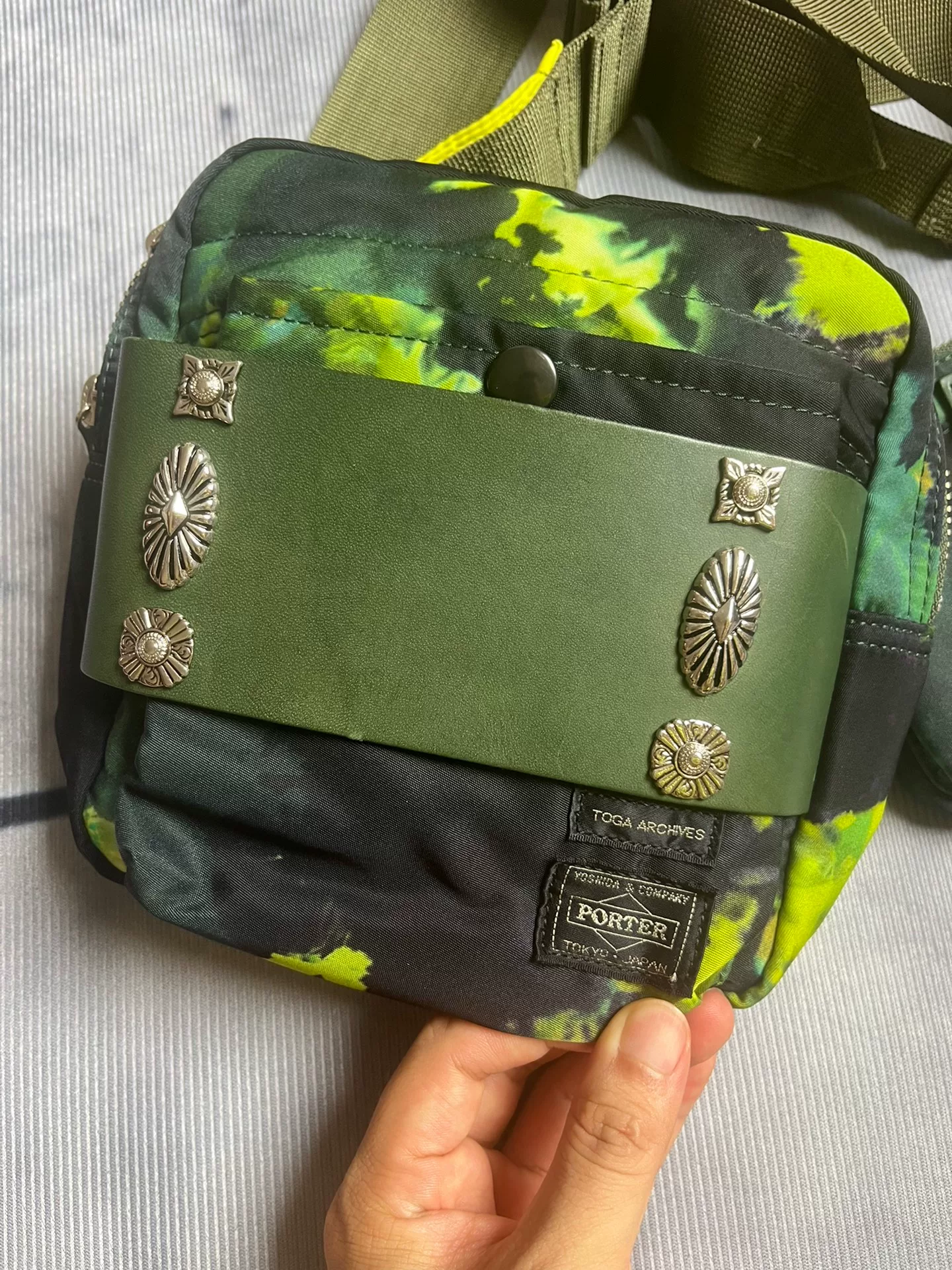 Porter Toga Camouflage Tie-Dye Waist Bag — front