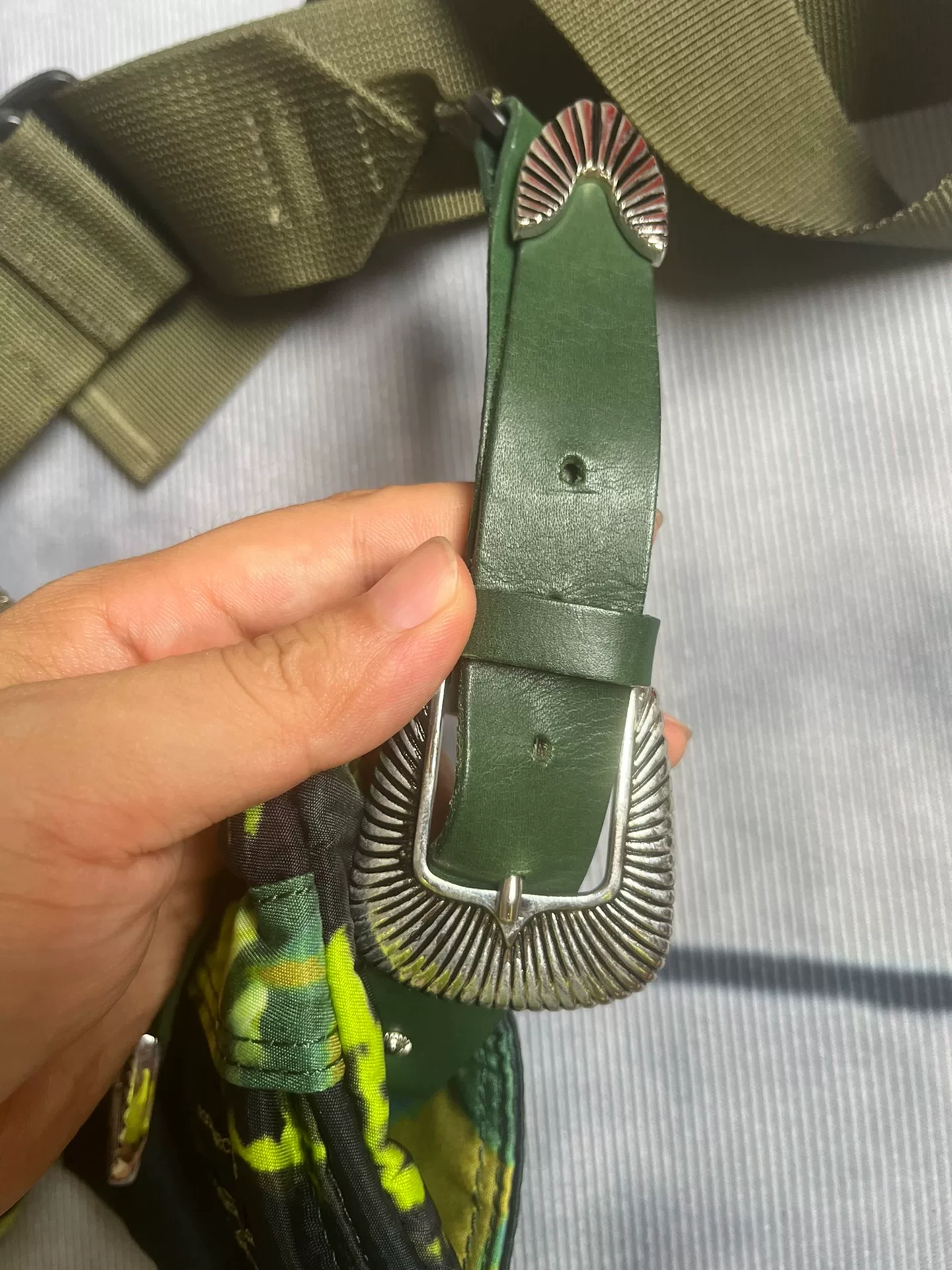 Porter Toga Camouflage Tie-Dye Waist Bag — label