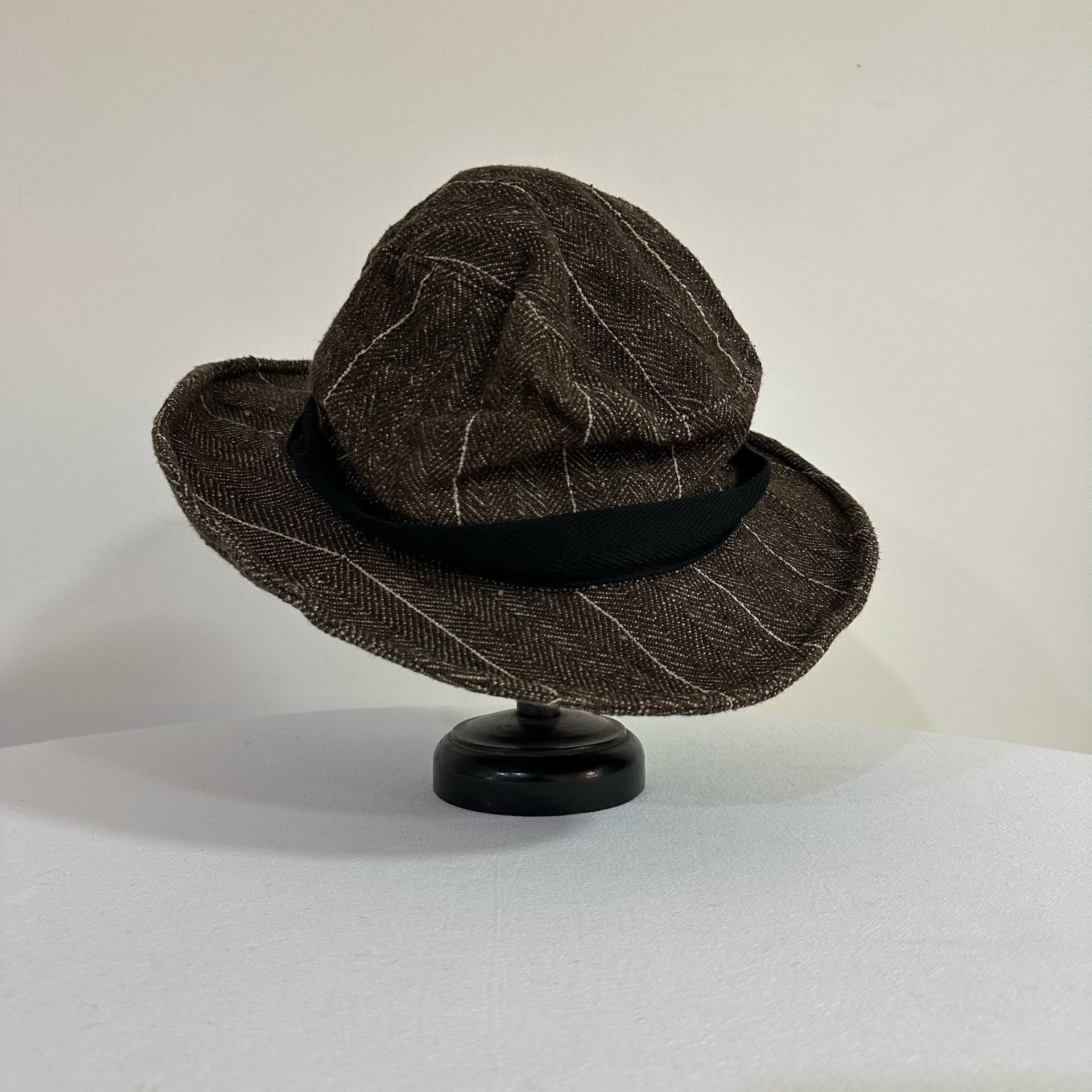 Andrew Driftwood Walnut Dyed Bucket Hat — detail
