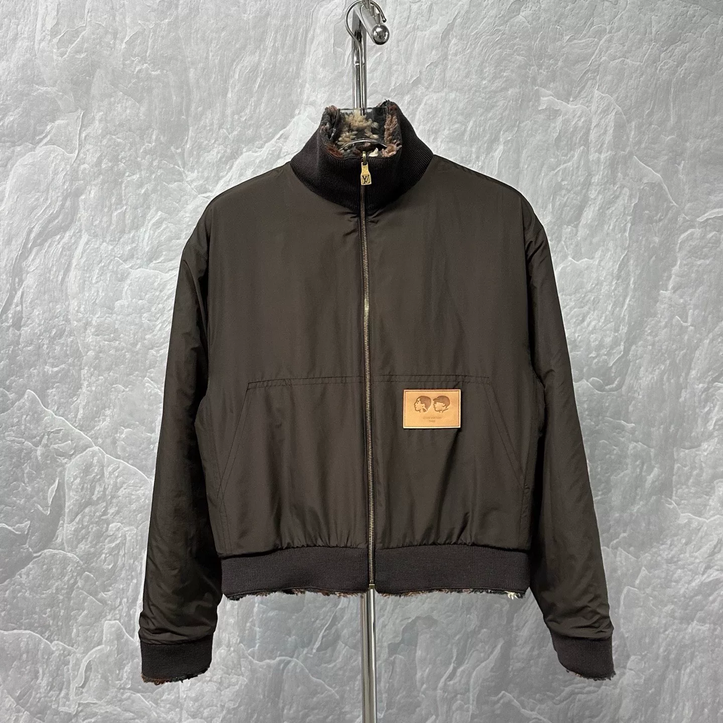 Louis Vuitton FW25 Nigo Teddy Jacket — detail