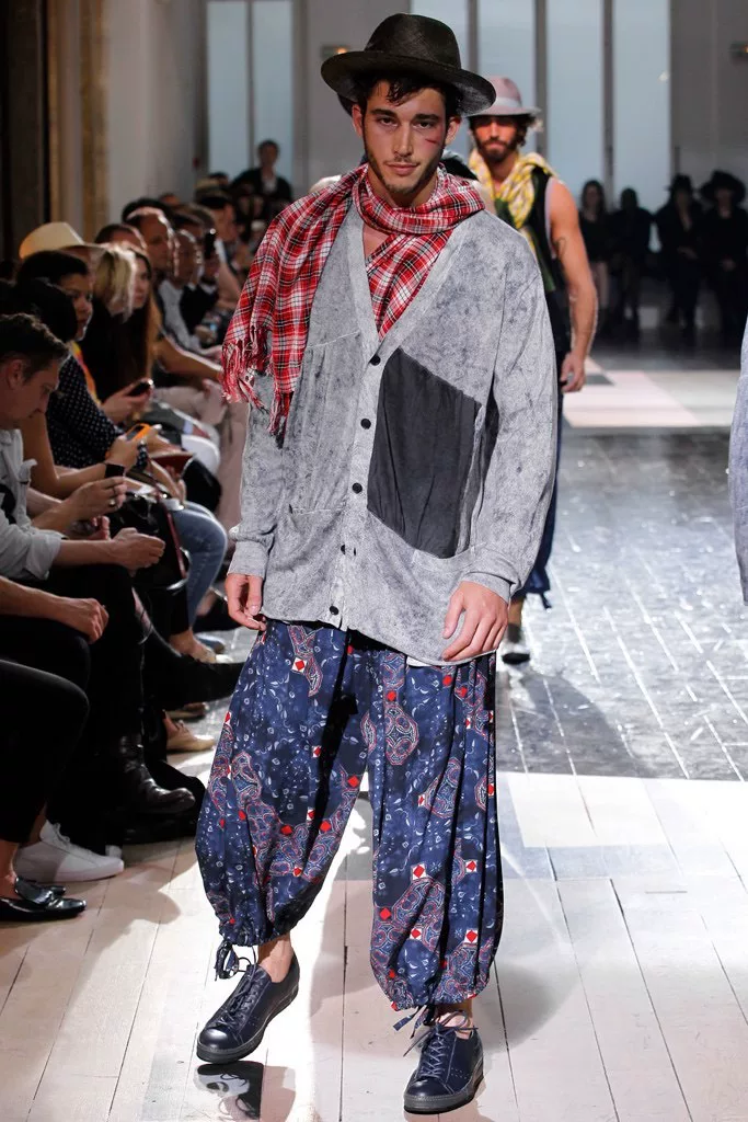Yohji Yamamoto 13ss Red Plaid Tassel Scarf — back