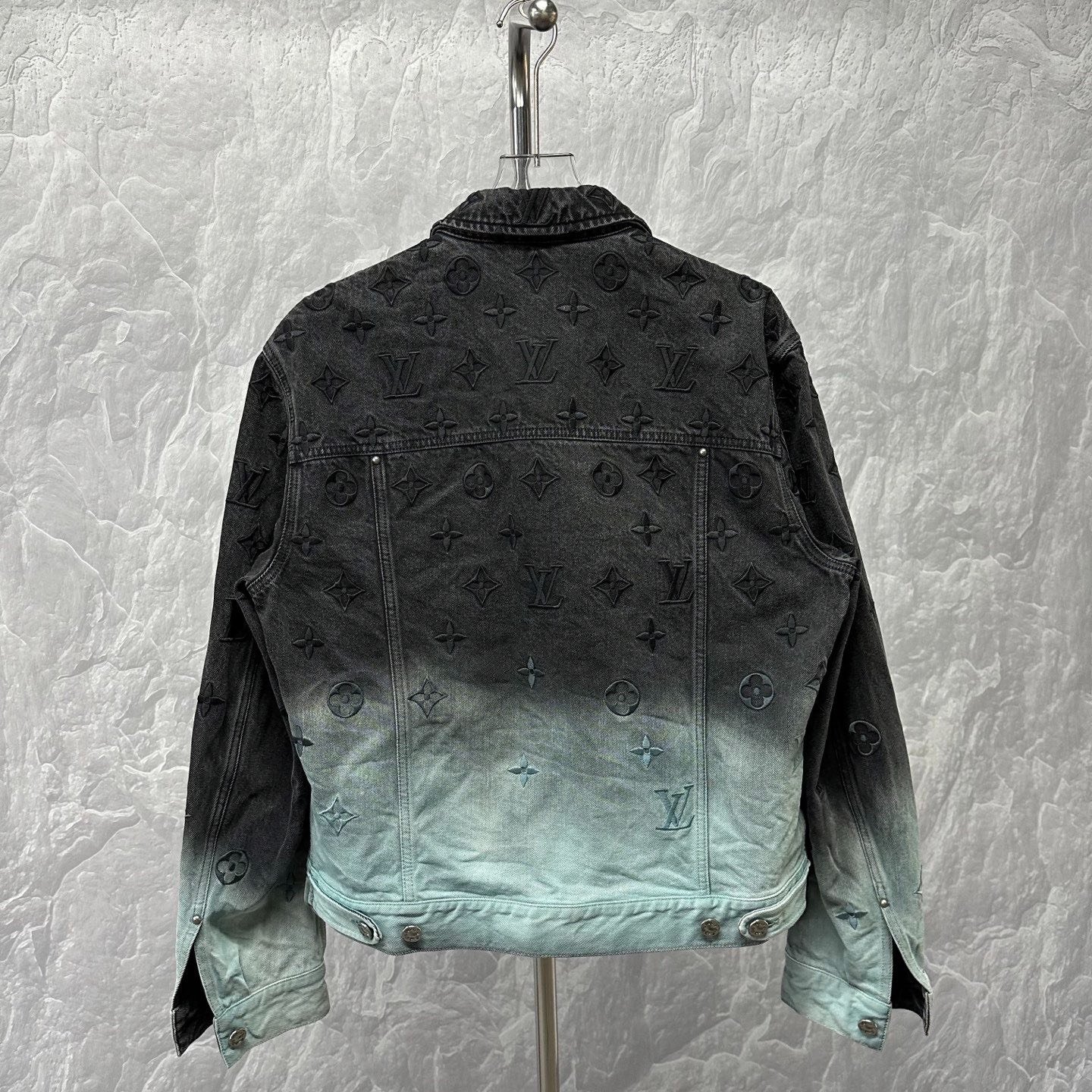 Louis Vuitton SS24 Monogram Embroidered Denim Jacket — back