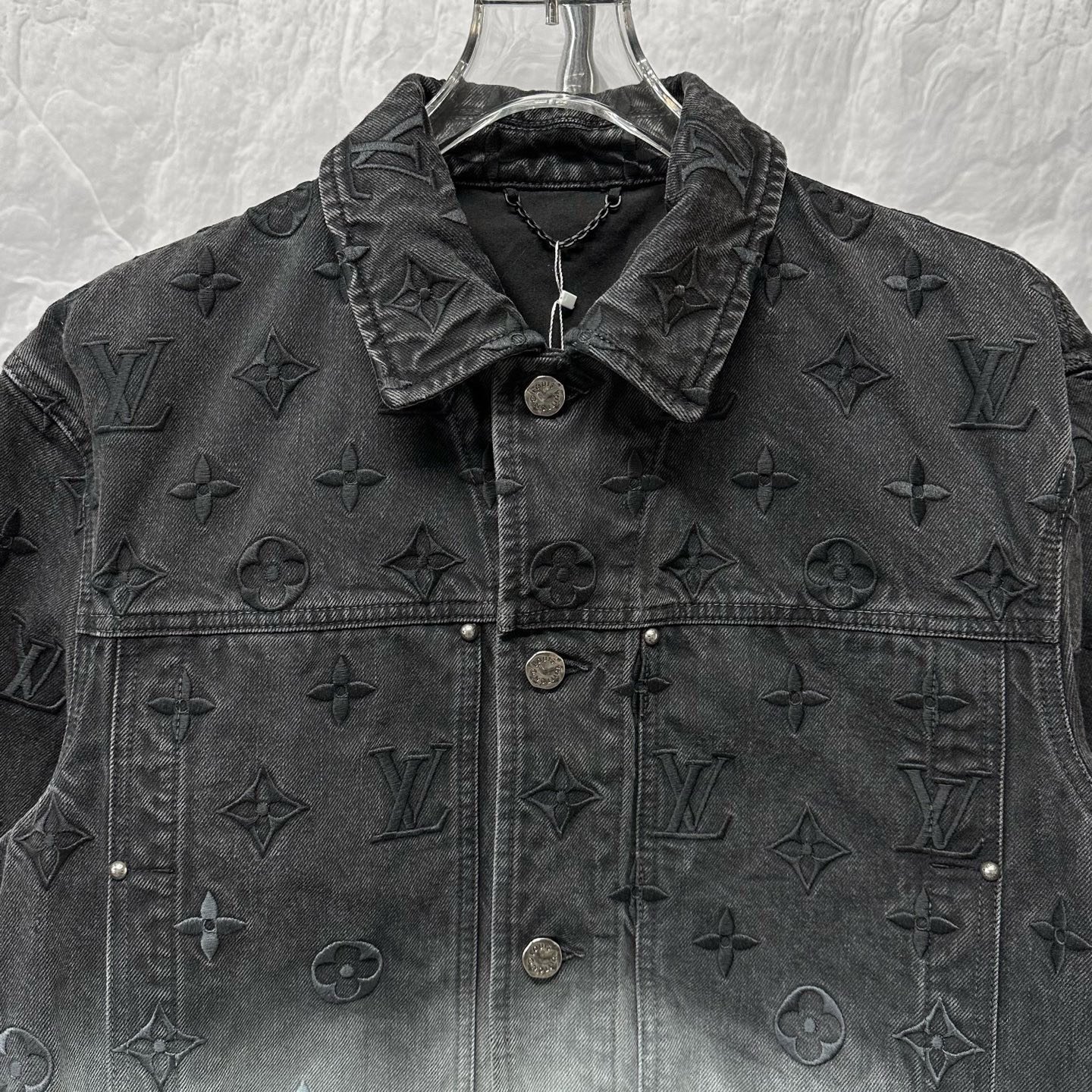 Louis Vuitton SS24 Monogram Embroidered Denim Jacket — front