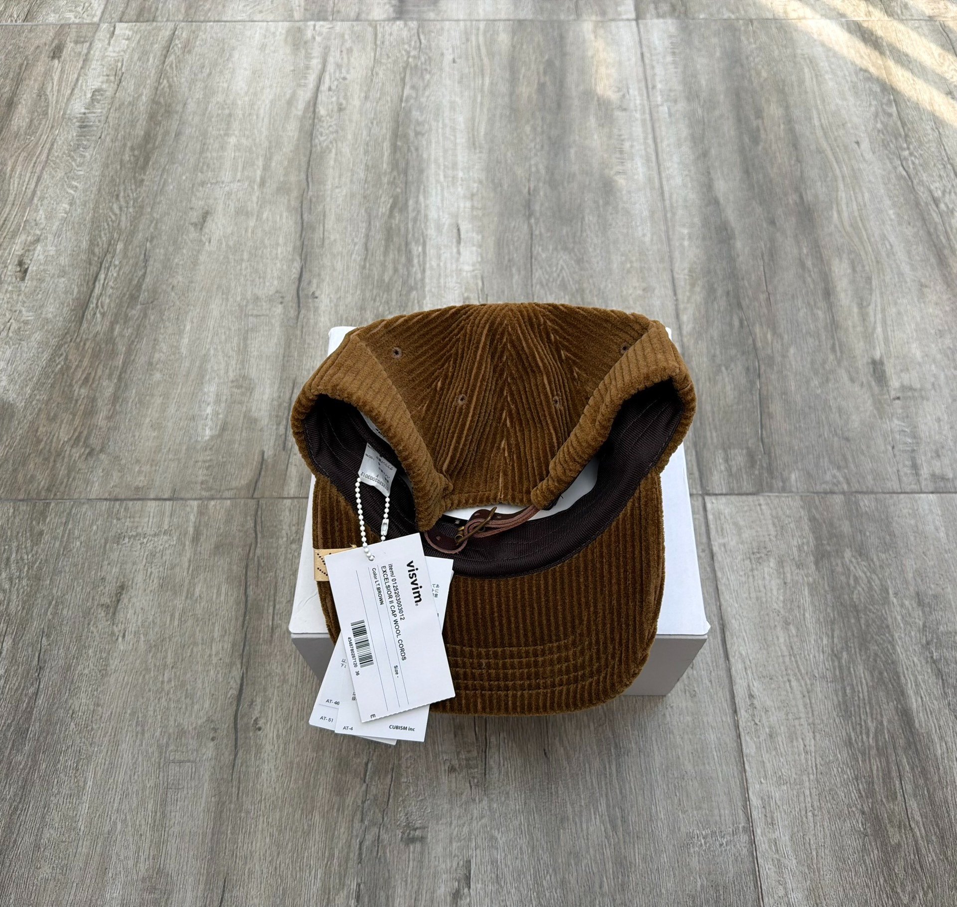 VISVIM EXCELSIOR II CAP WOOL CORDS — detail