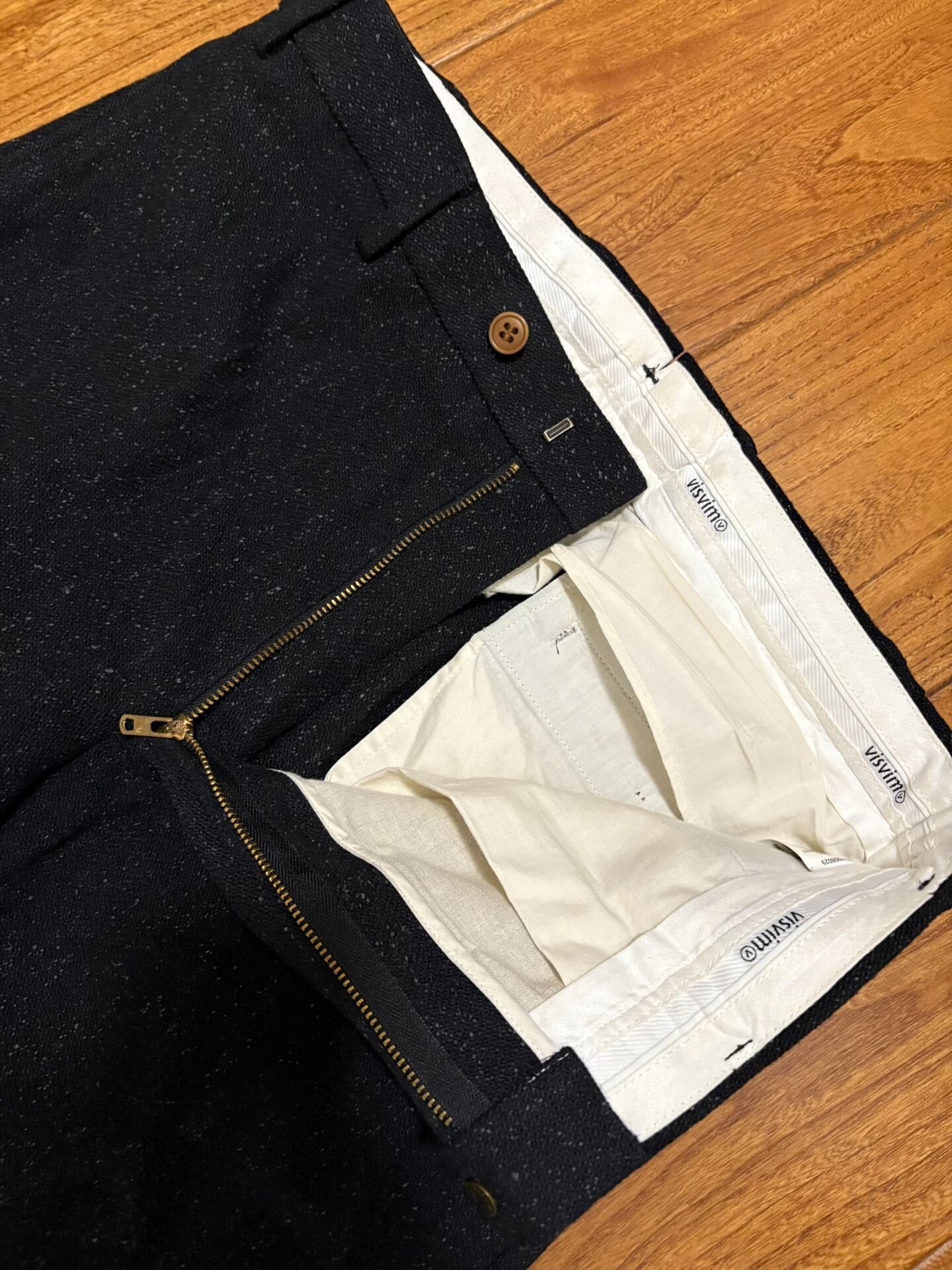 VISVIM CORNELL SLACKS WOOL — label