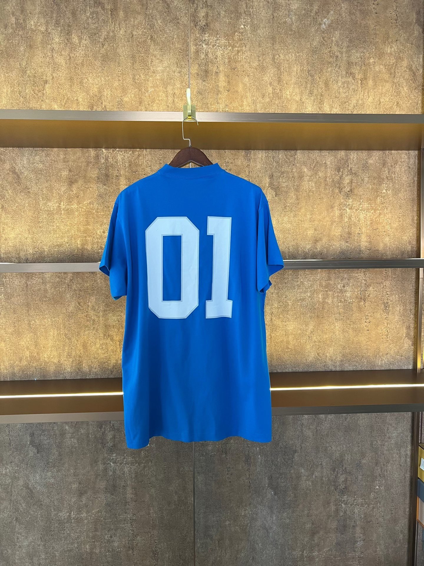 Balenciaga Blue Basketball Short-Sleeve Top — front