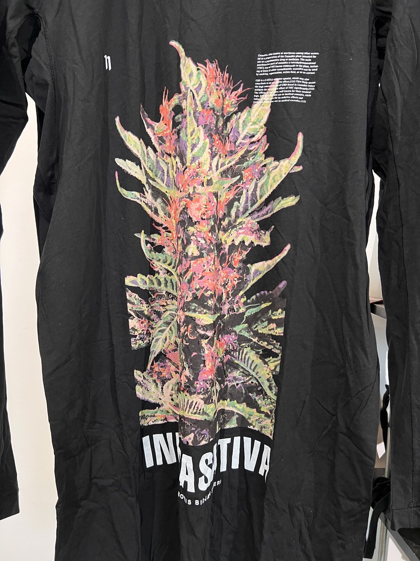 Boris Bidjan Saberi 11by bbs LS3 Floral T-shirt — label