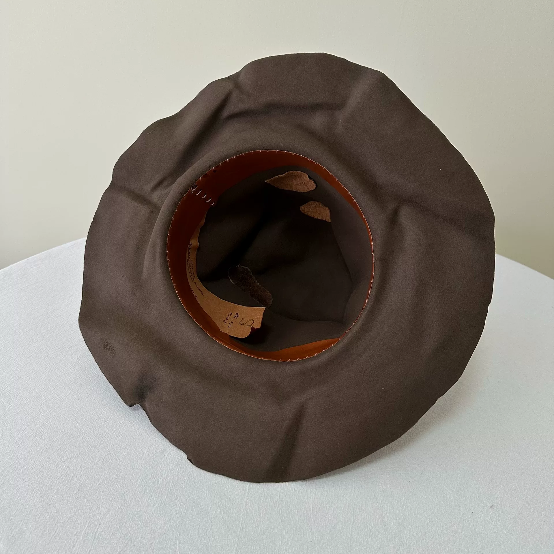 Horisaki Beaver Burned Felt Hat — back