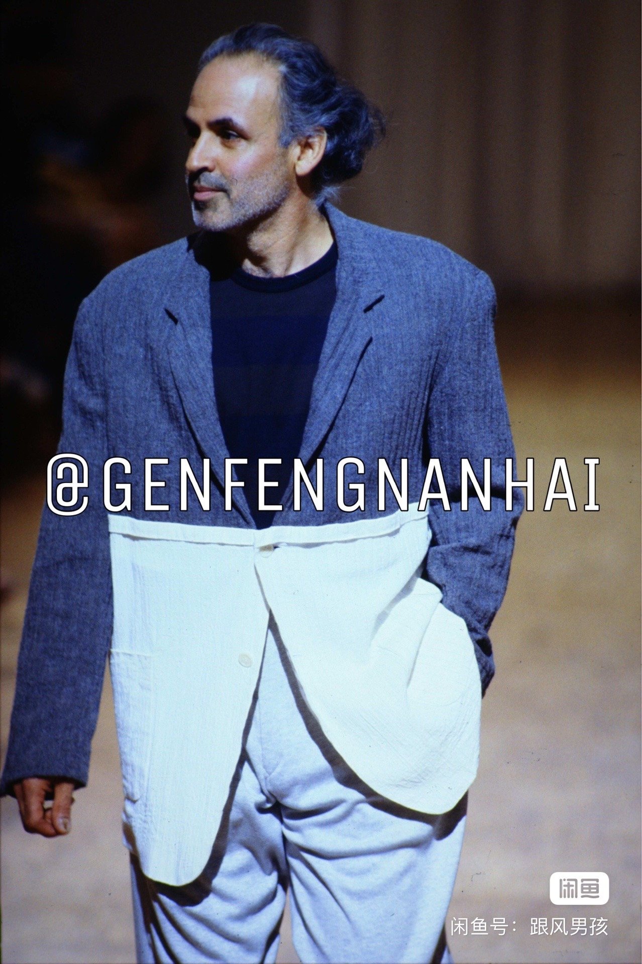 Yohji Yamamoto 94SS Stripe Linen Blazer — label