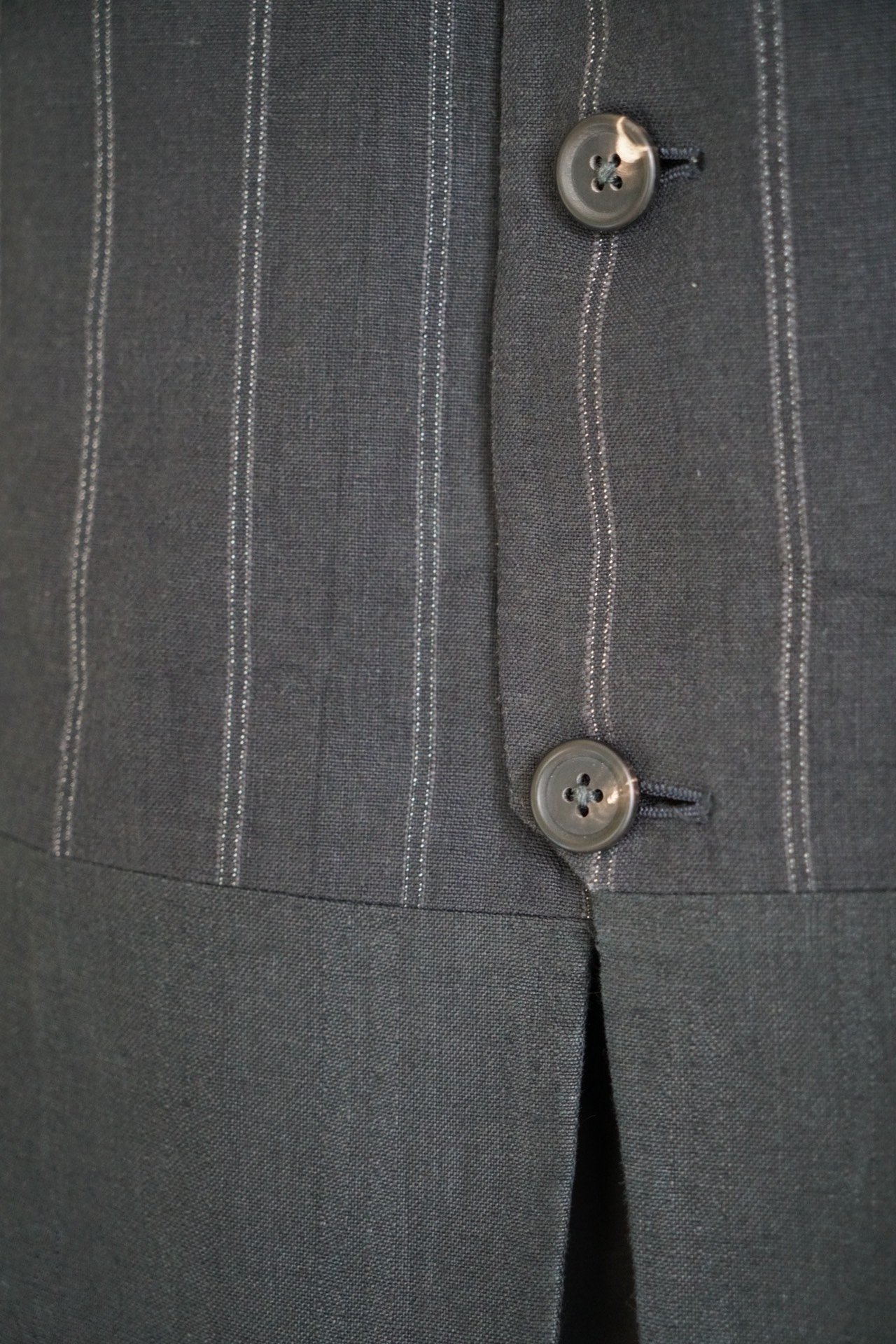 Yohji Yamamoto 94SS Stripe Linen Blazer — detail