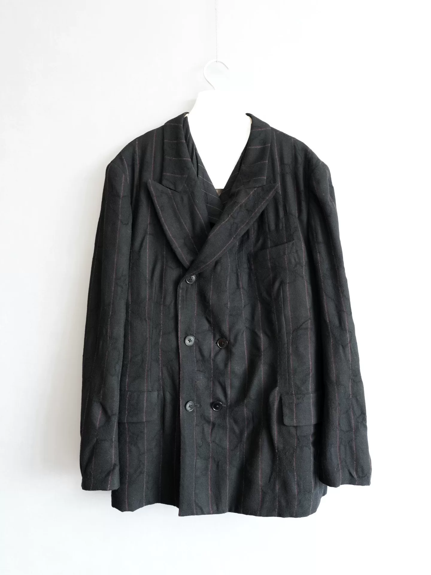 Yohji Yamamoto 11AW Corroded Stripe Jacket