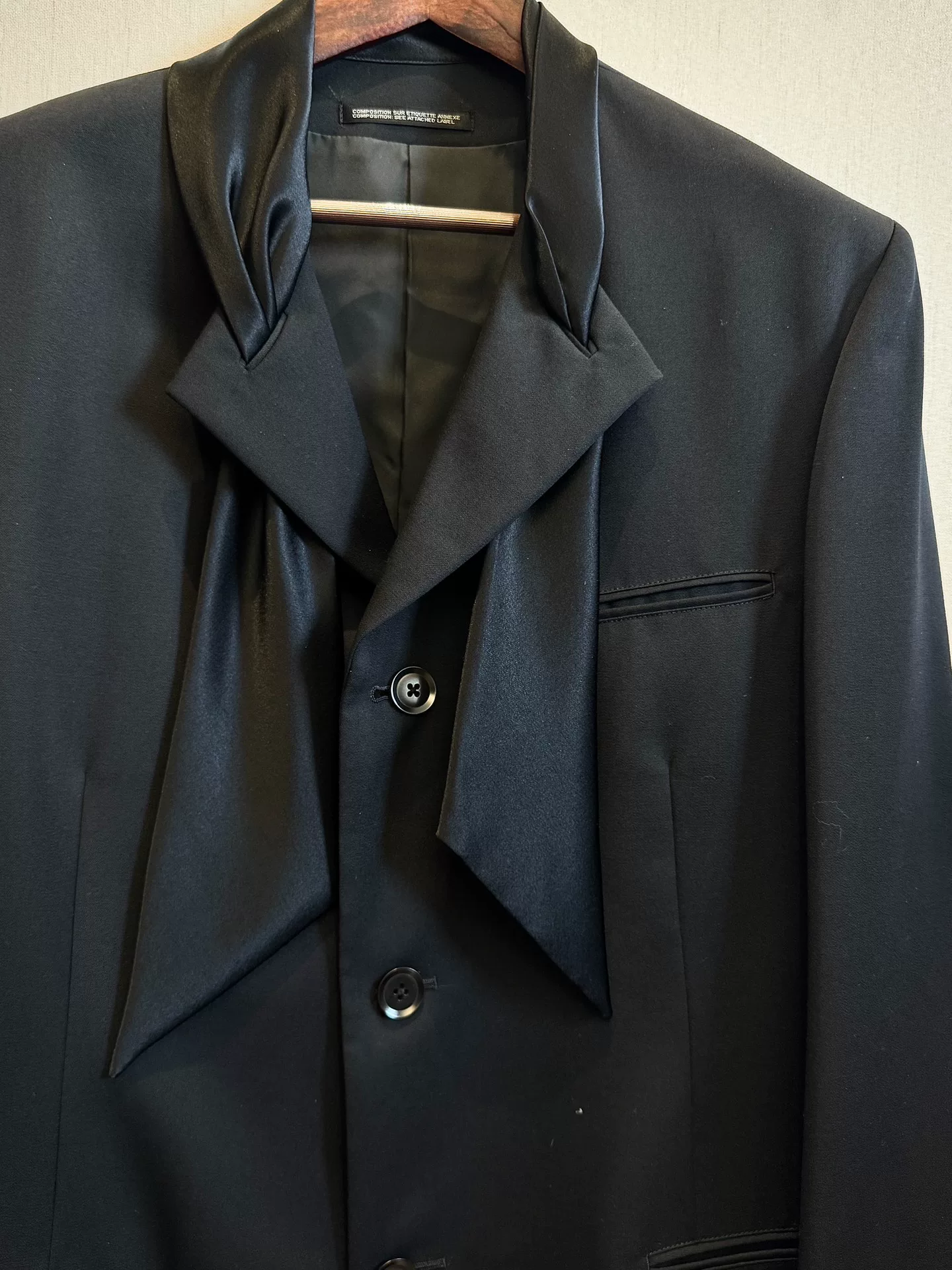 Yohji Yamamoto 99aw Black Coat — front