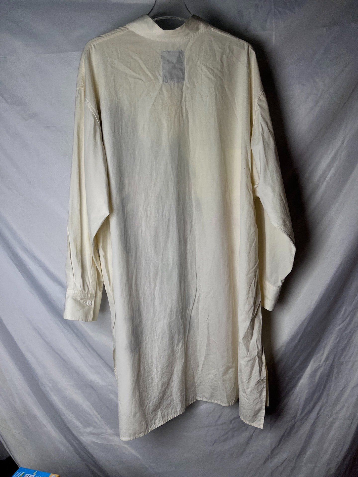 Yohji Yamamoto White Abstract Design Shirt — label