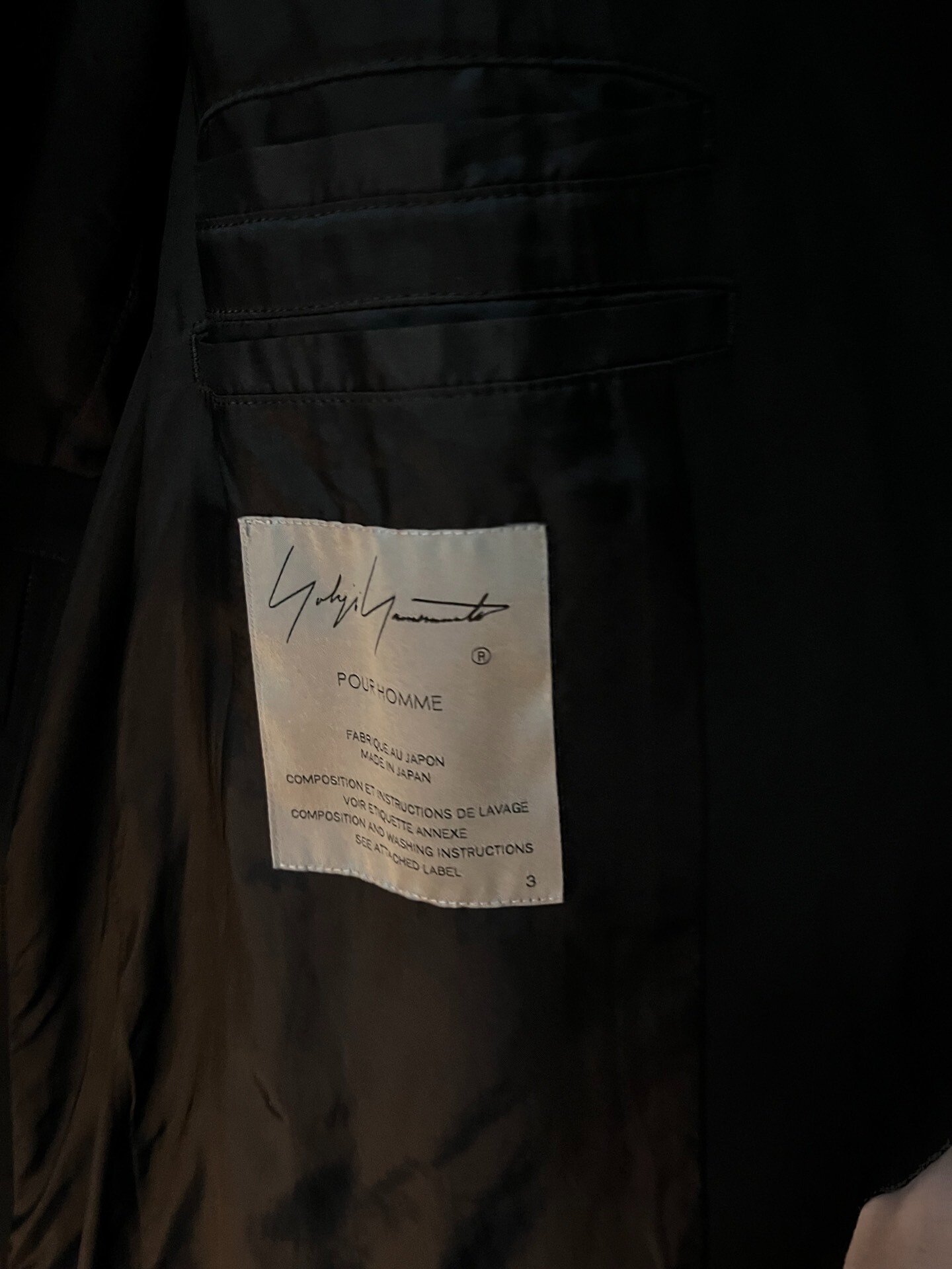 Yohji Yamamoto 25SS Black Coat — back