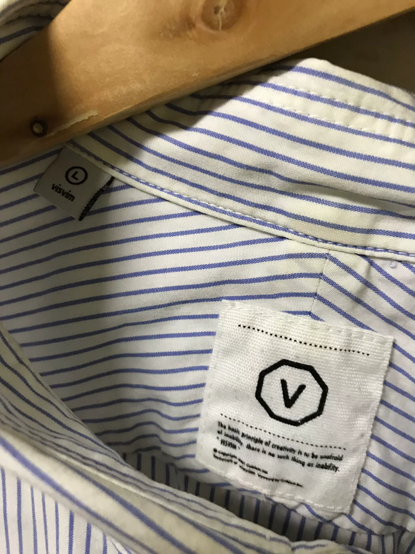 visvim Weld Short-Sleeve Striped Shirt — detail