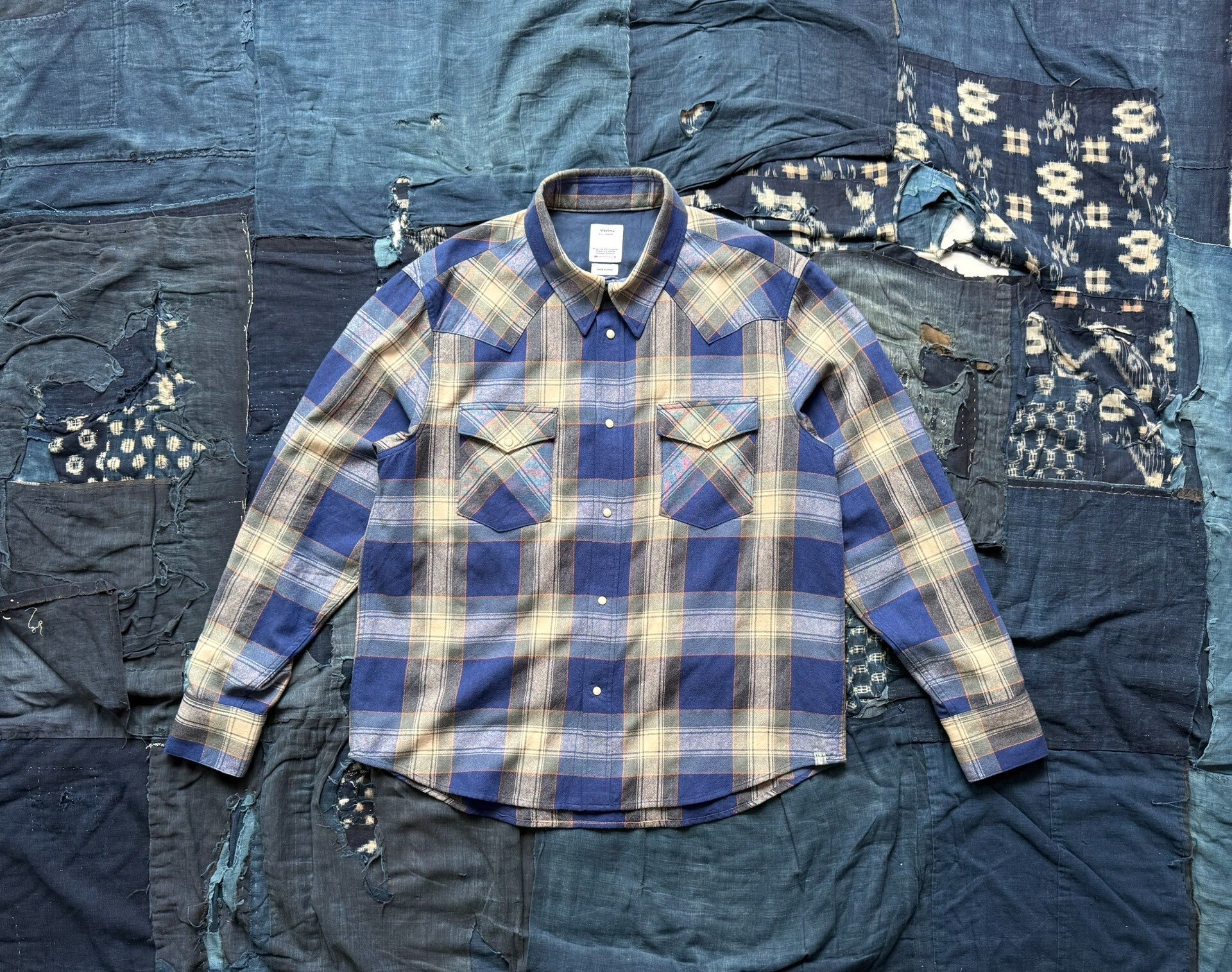 VISVIM 25AW Four Corners Check Shirt Cardigan
