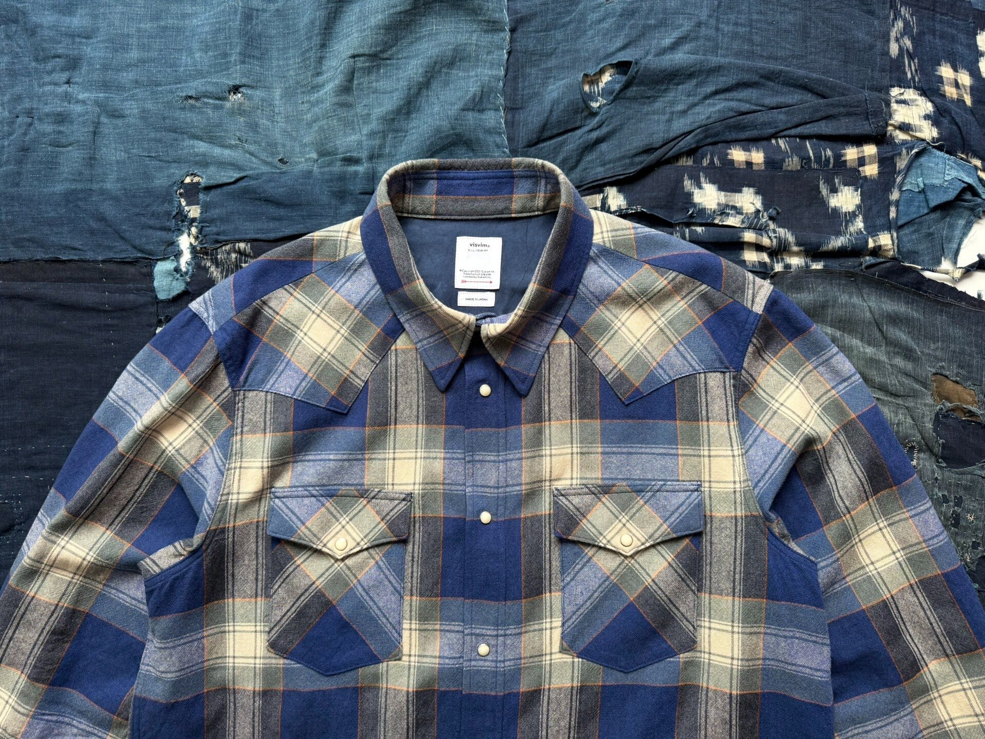 VISVIM 25AW Four Corners Check Shirt Cardigan — back