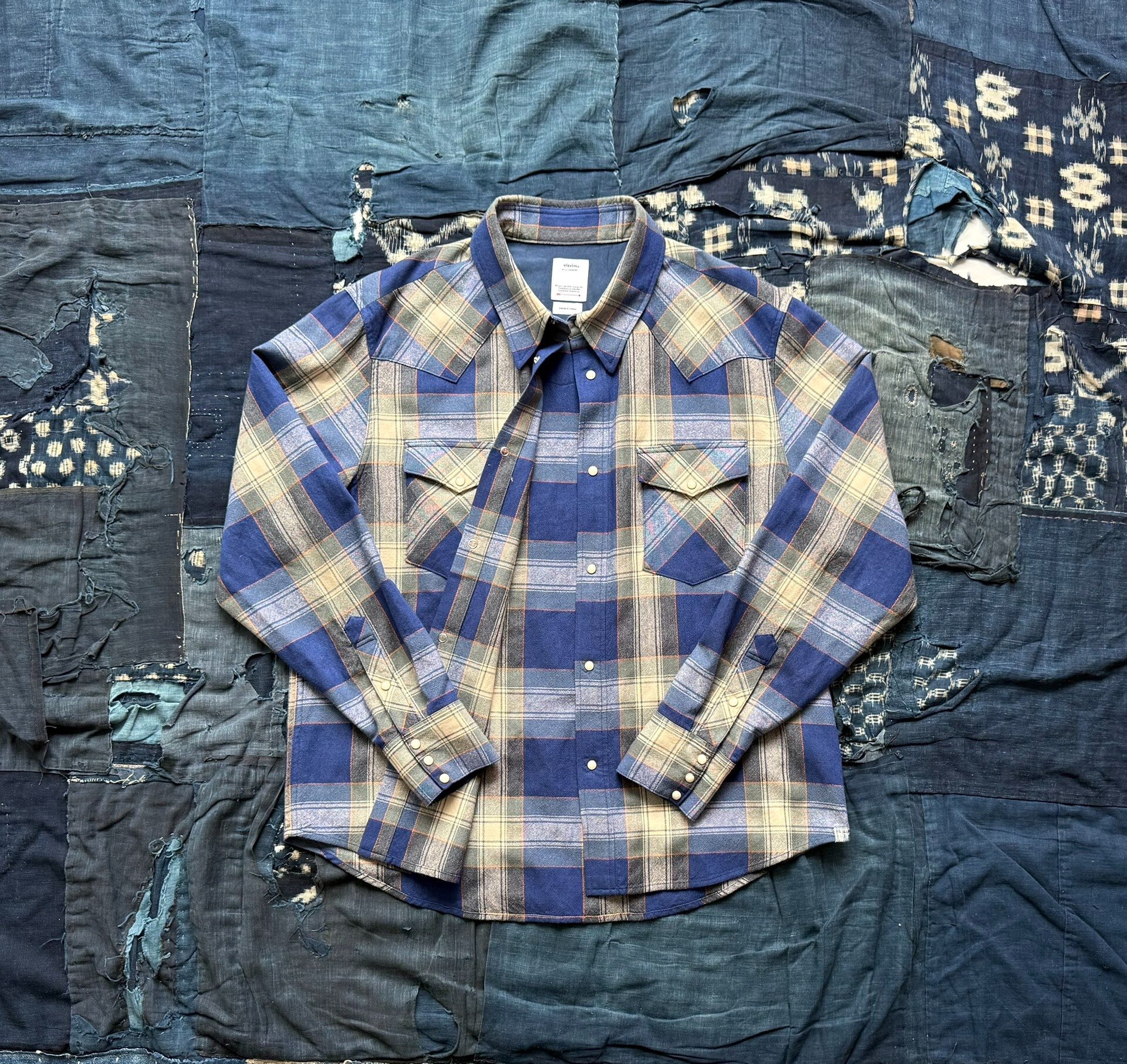 VISVIM 25AW Four Corners Check Shirt Cardigan — front