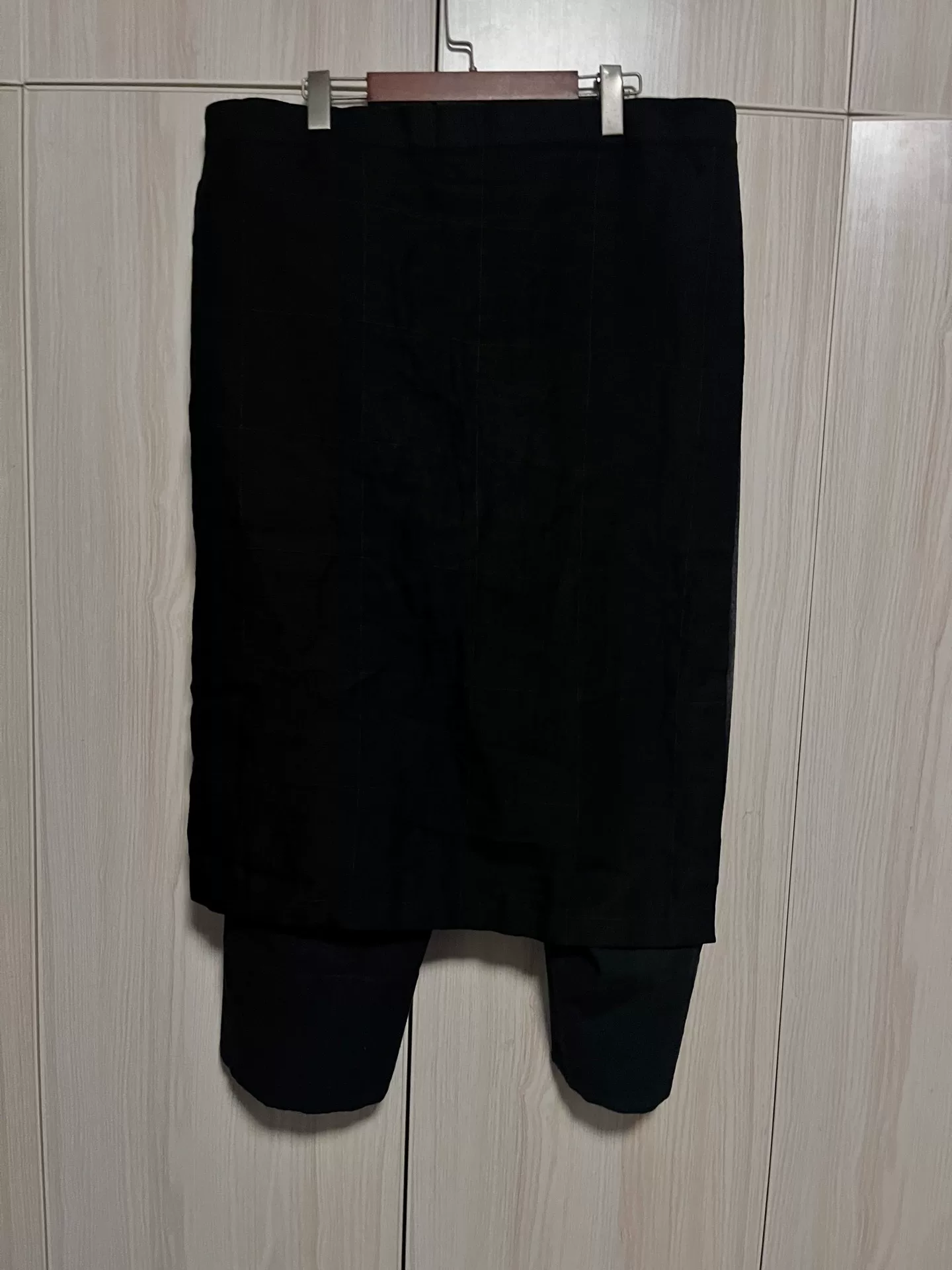 Yohji Yamamoto 23SS Checkered Skort — back