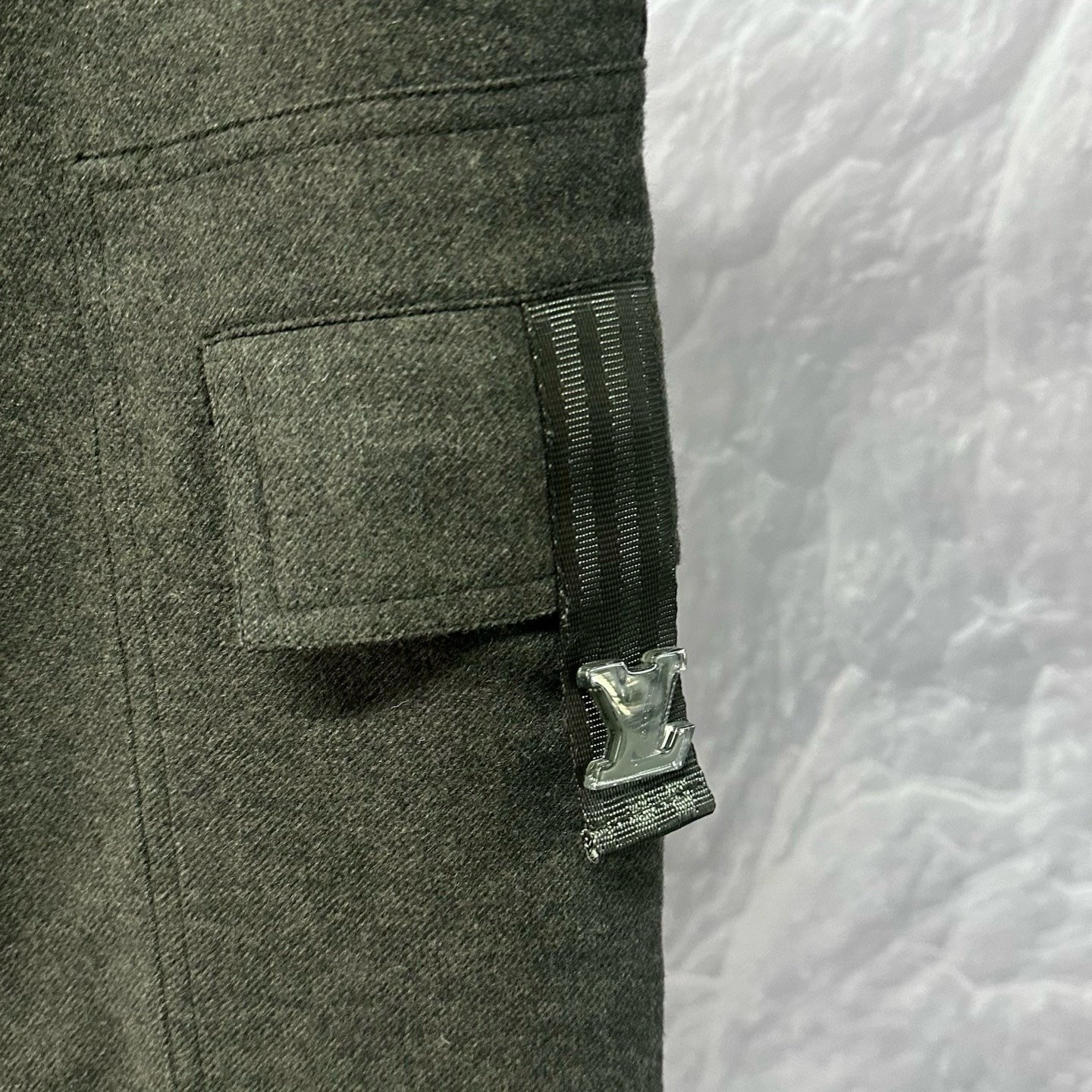 Louis Vuitton SS24 Logo Wool Cargo Pants — detail