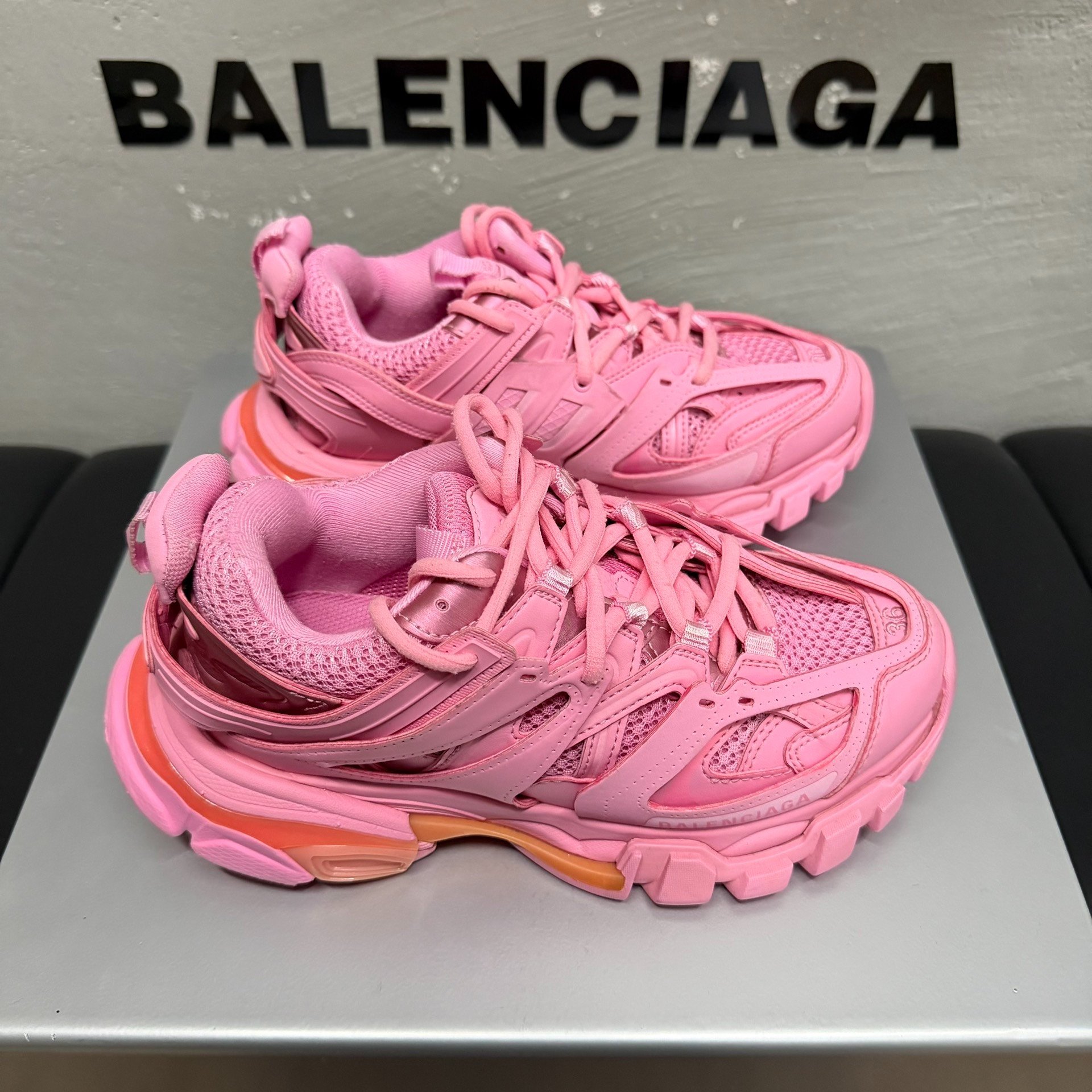 Balenciaga Track Pink Sneakers Size 36 — back