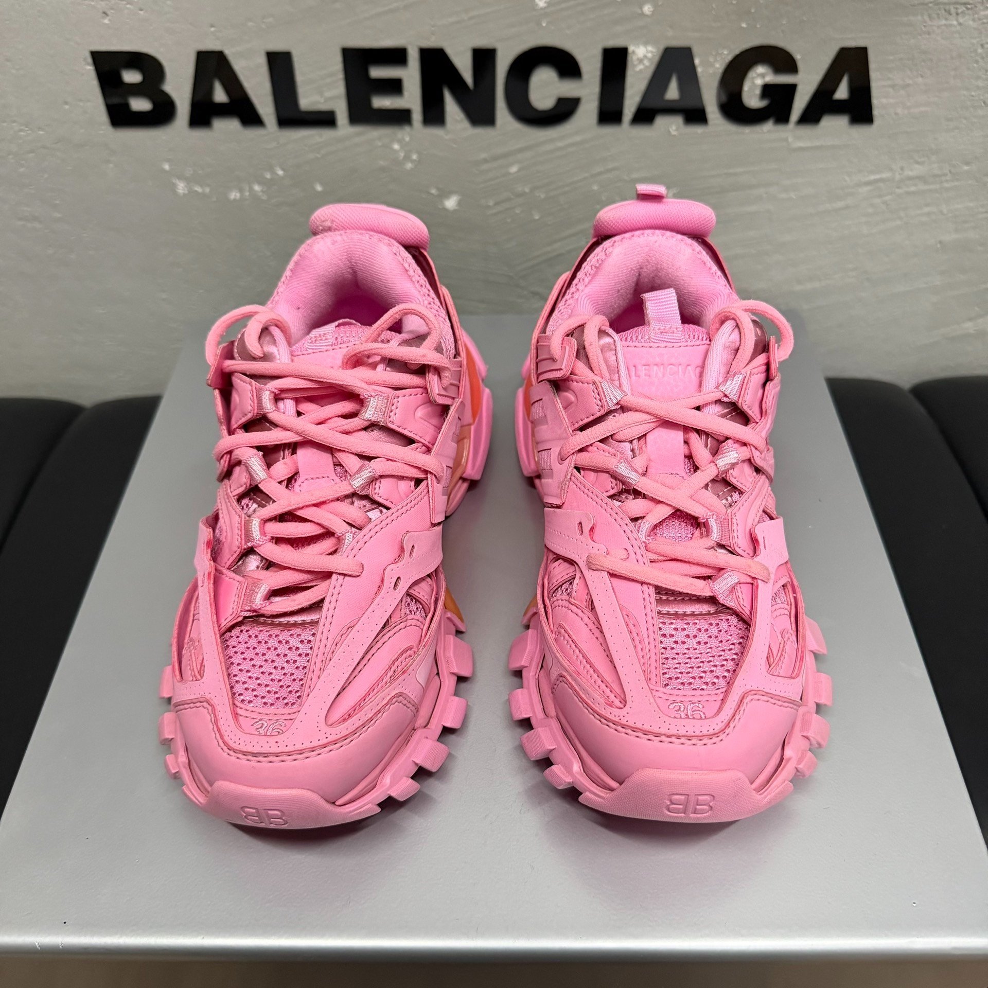 Balenciaga Track Pink Sneakers Size 36 — front