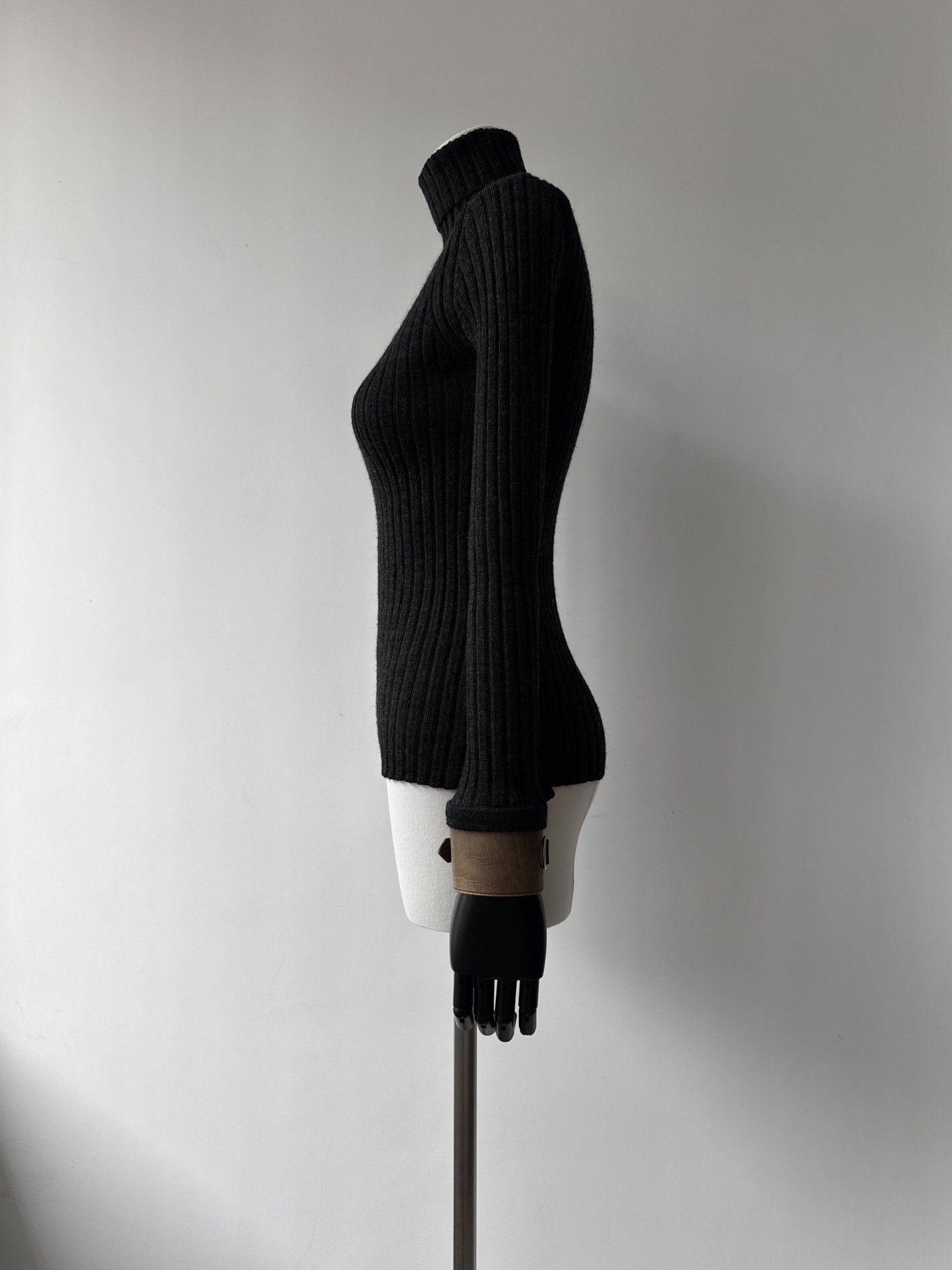 Jean Paul Gaultier Ribbed Wool Lock Bracelet Top — back
