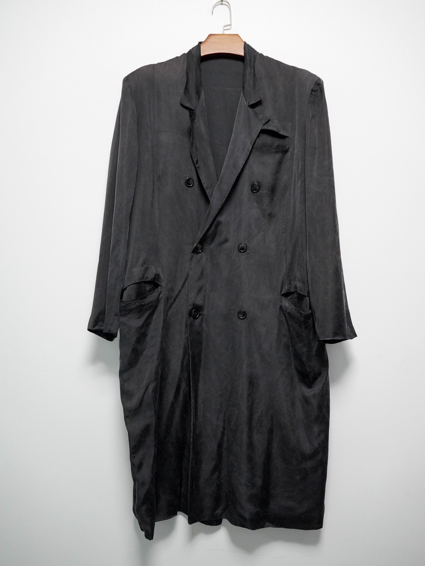 Yohji Yamamoto 1980s Double-Breasted Coat — front