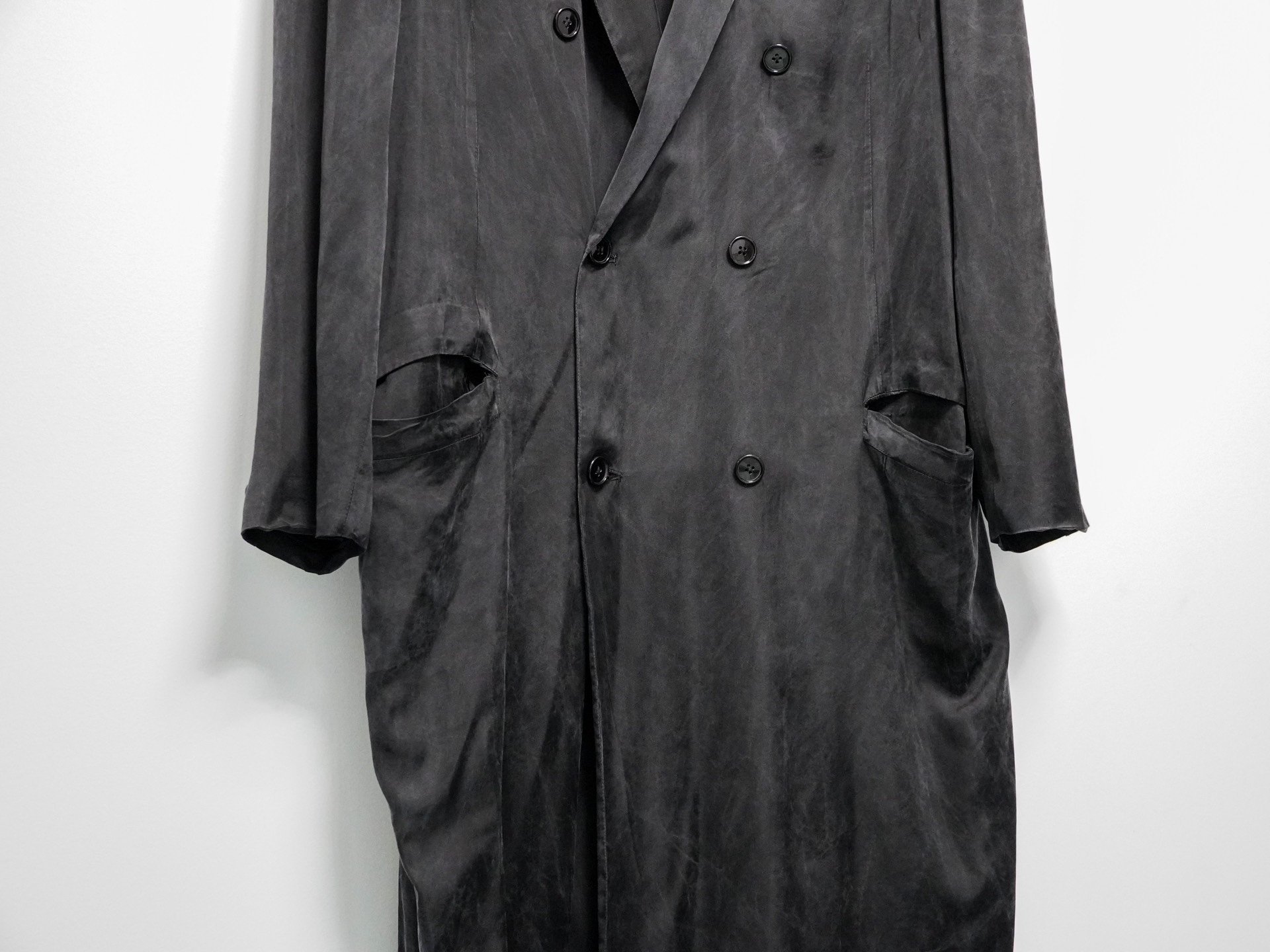 Yohji Yamamoto 1980s Double-Breasted Coat — back