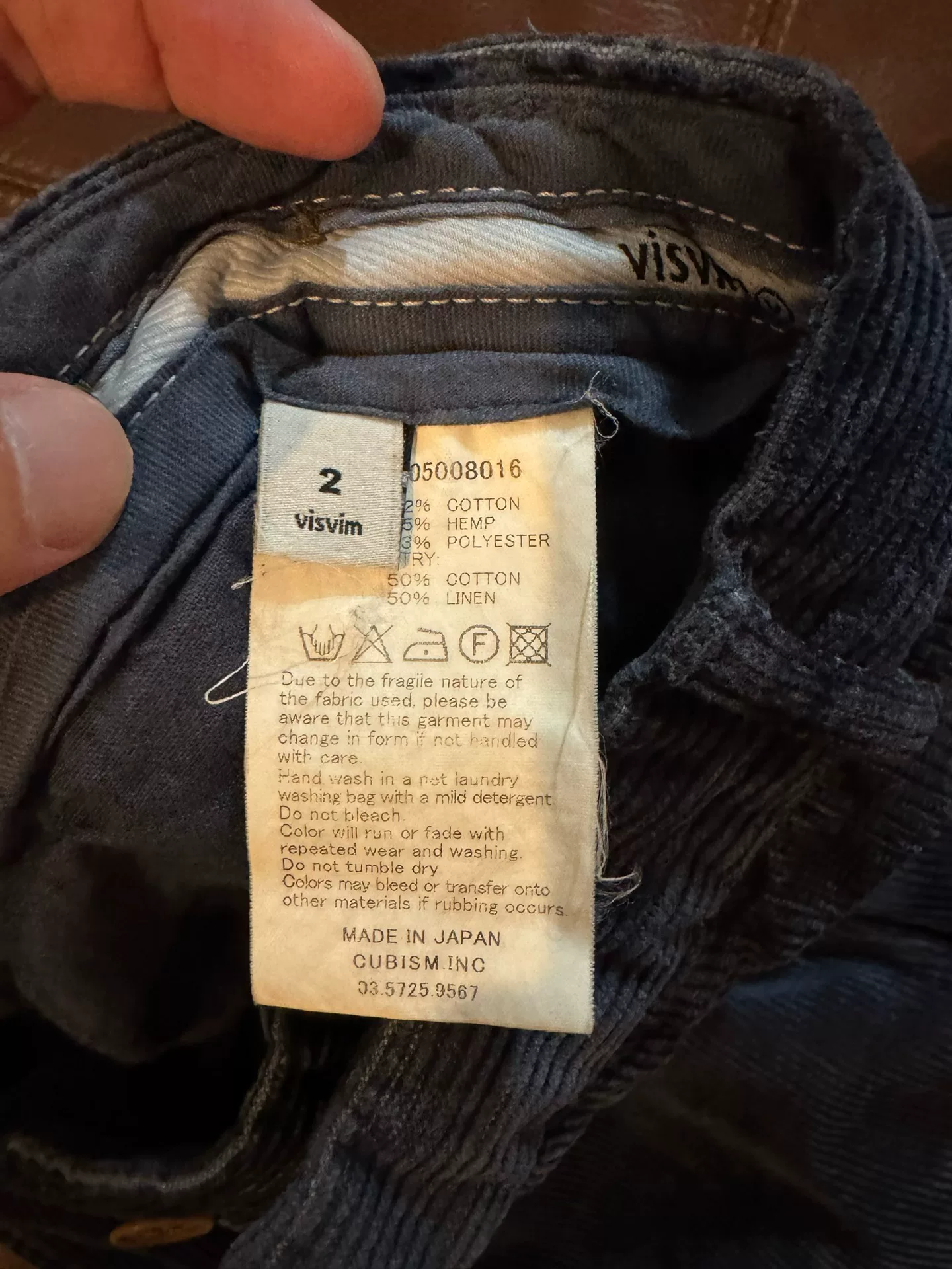VISVIM High-Water Cropped Pants HW — back