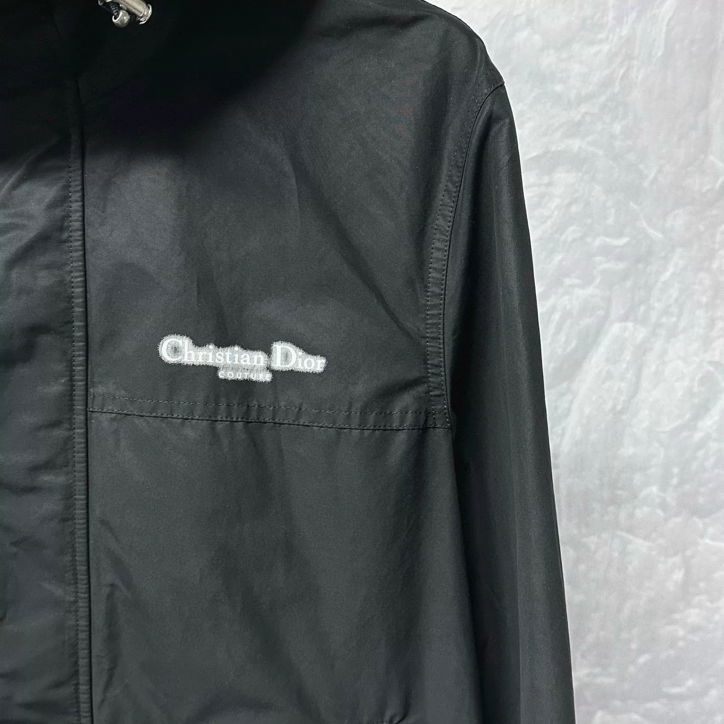 Dior FW24 Christian Dior Logo Hooded Jacket — detail