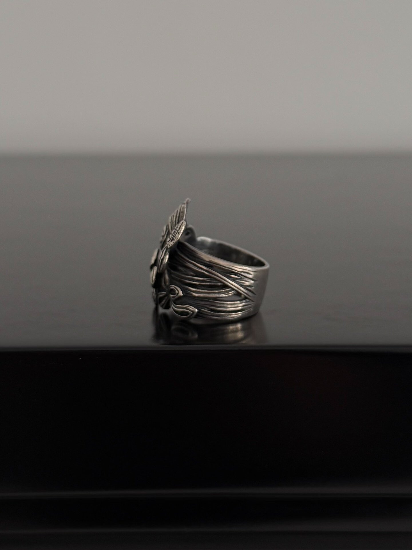 Jean Paul Gaultier Layered Butterfly Ring — back