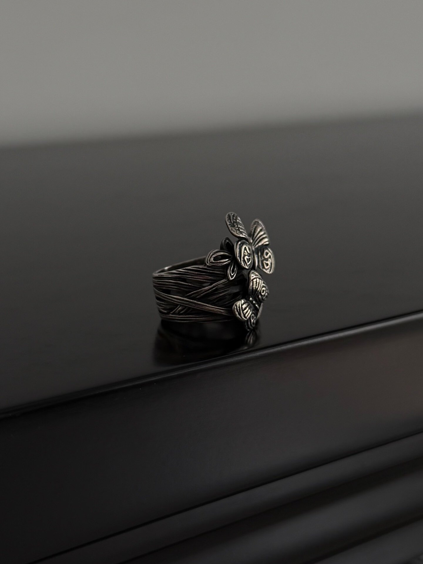 Jean Paul Gaultier Layered Butterfly Ring — front
