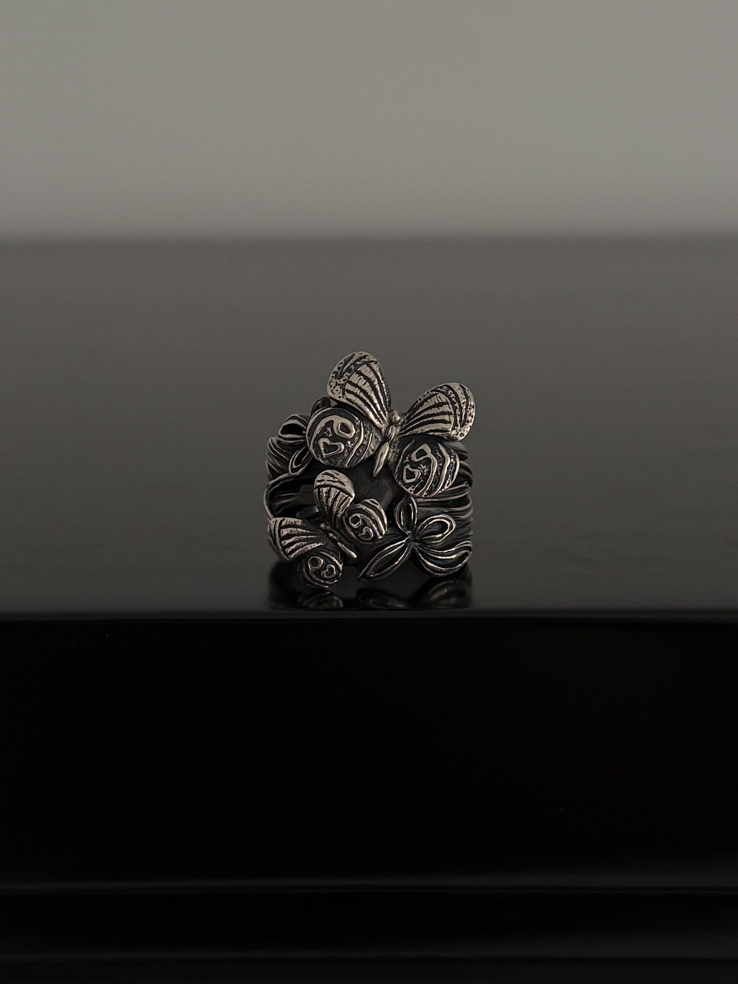 Jean Paul Gaultier Layered Butterfly Ring — label