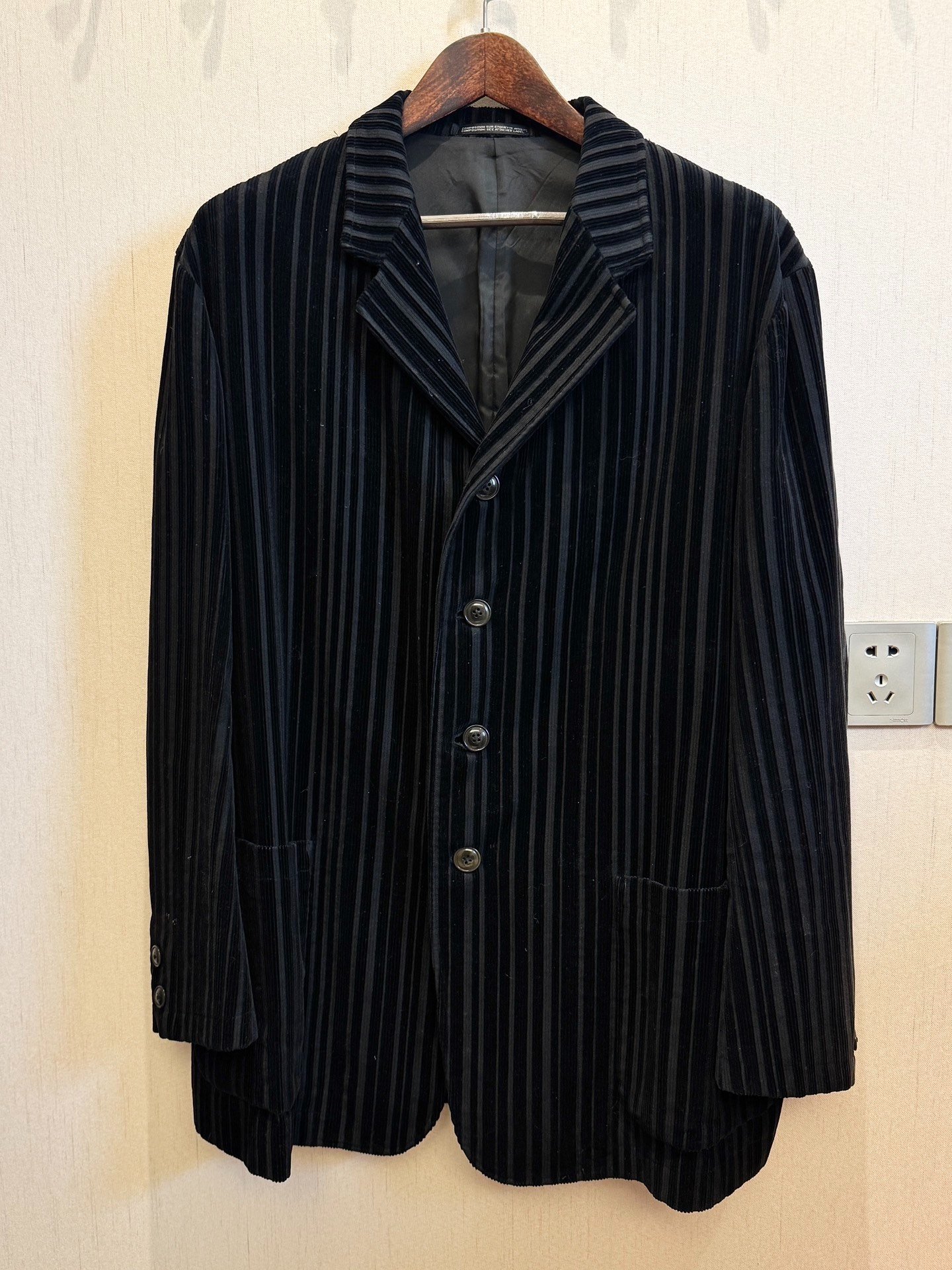 Yohji Yamamoto 96AW Velvet Striped Blazer