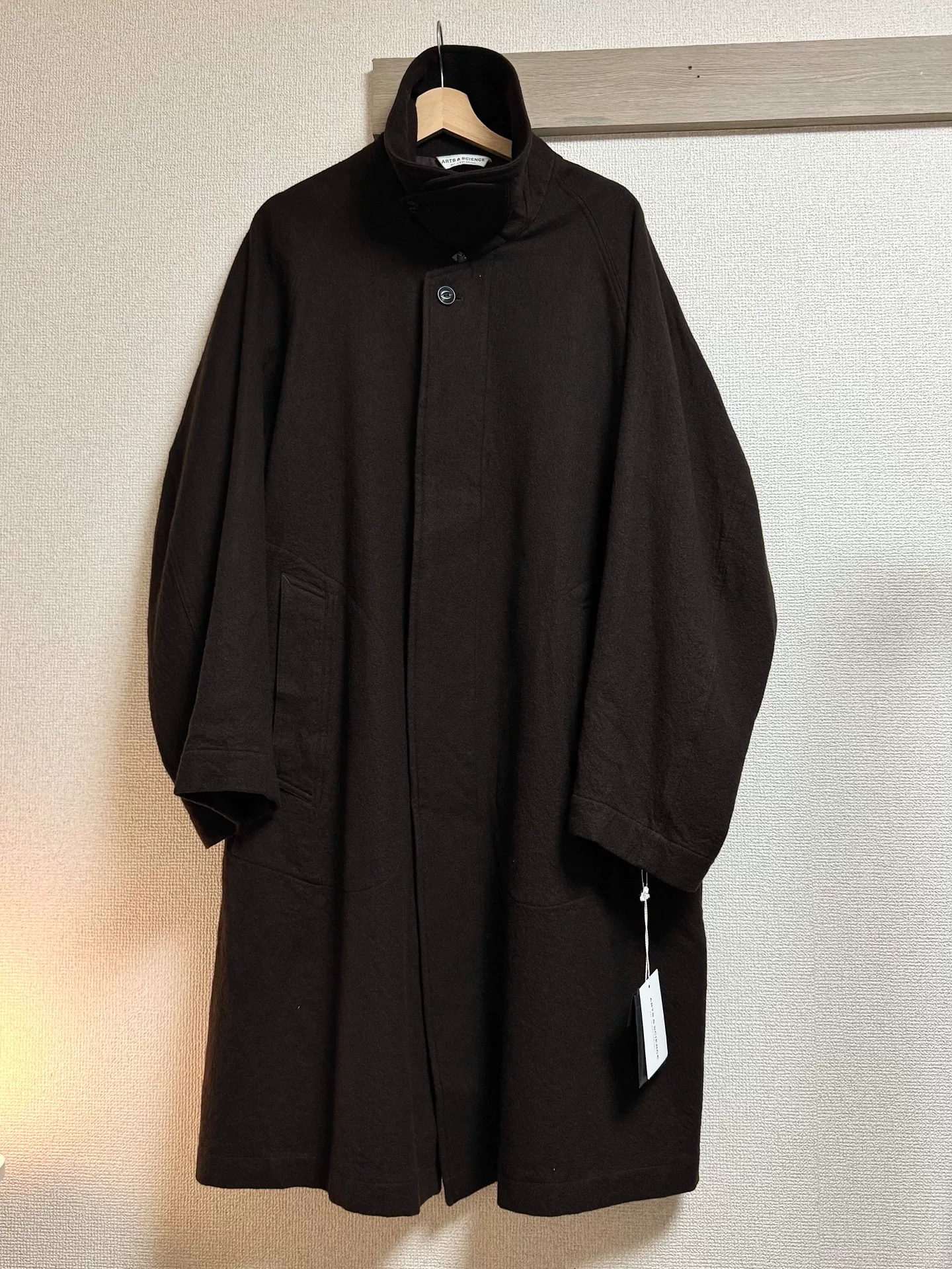 Arts&Science Felted Wool Balmacaan Coat — front