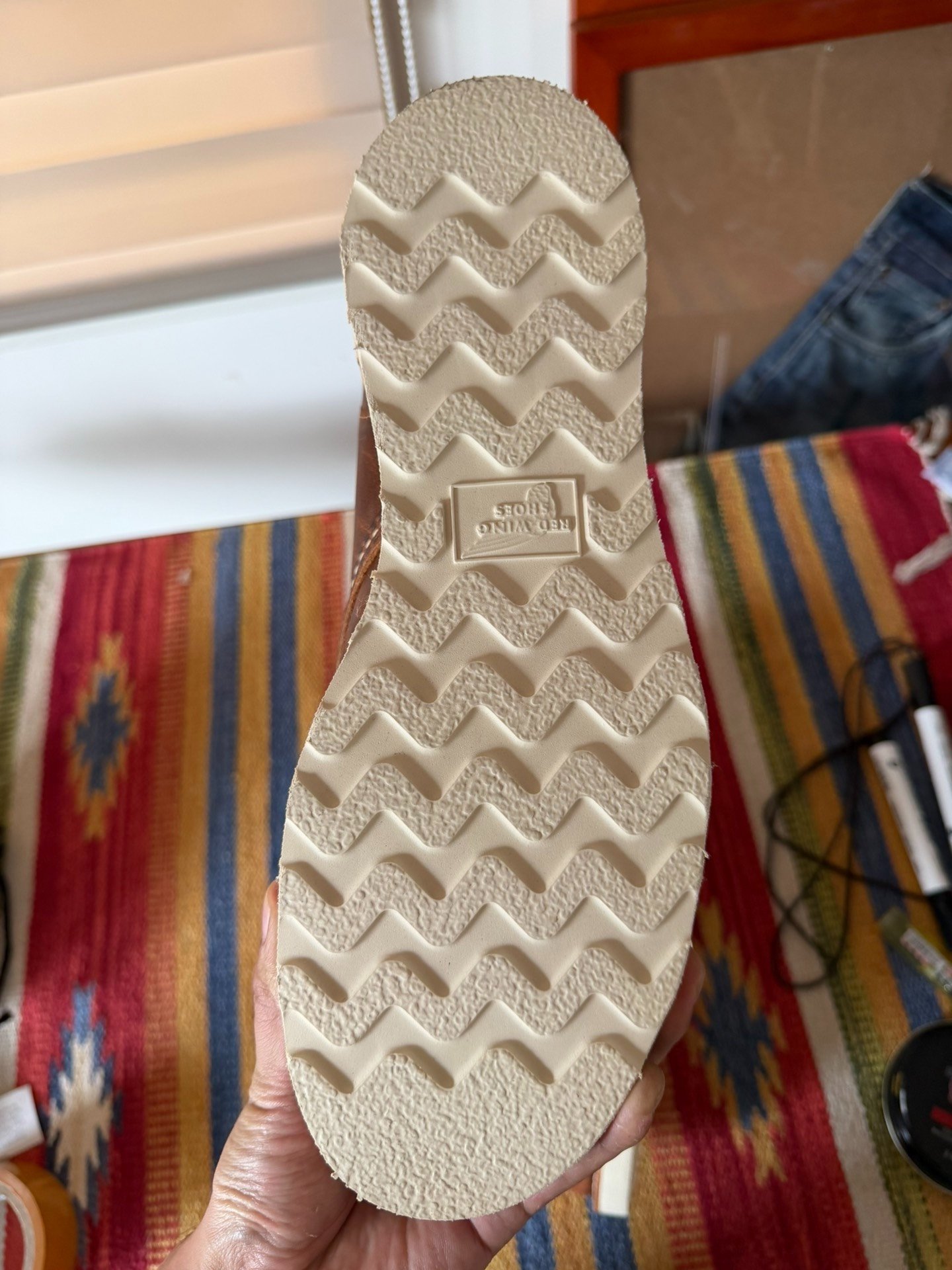 Red Wing 9111 Brown Boots — detail