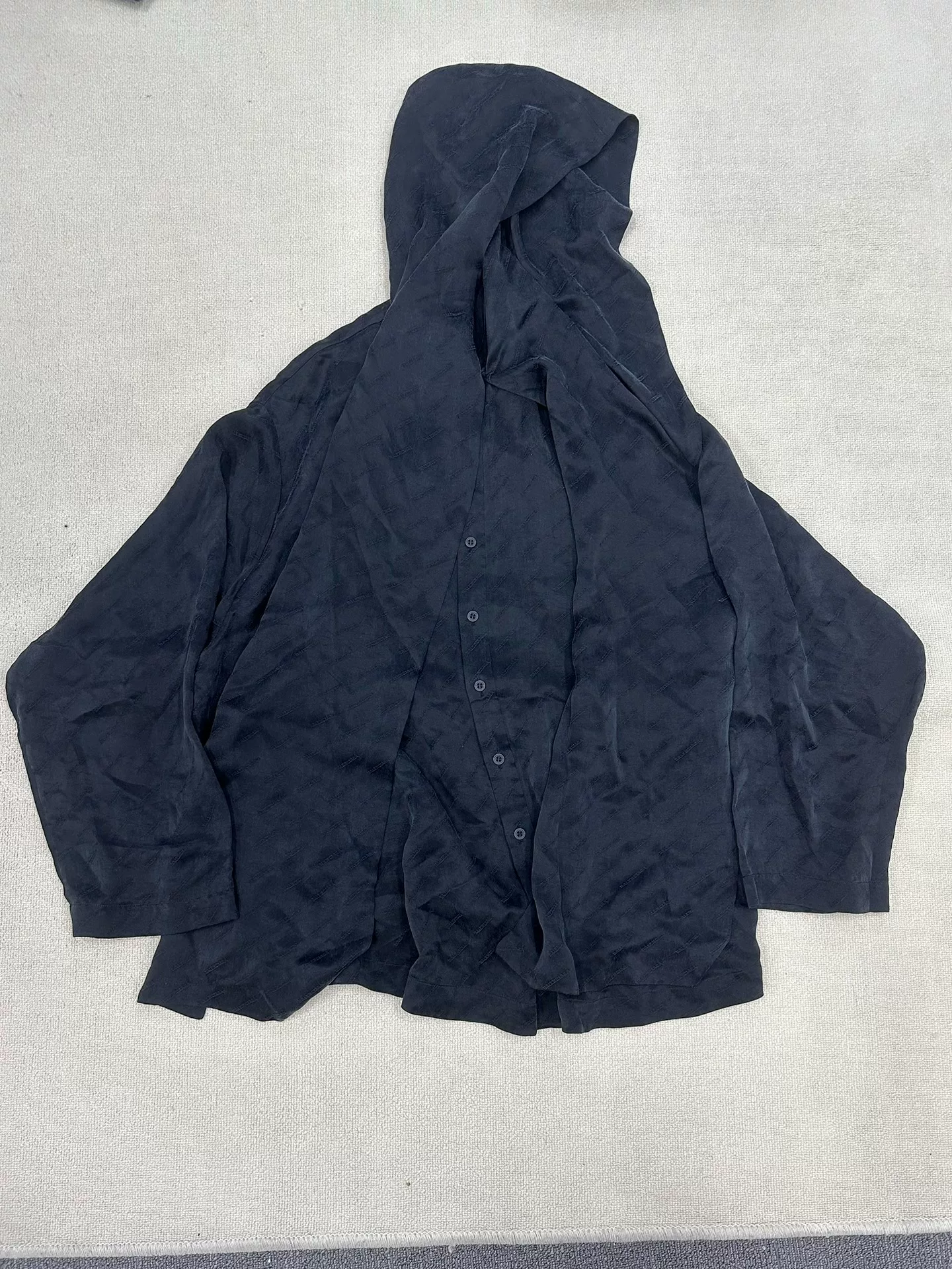 Balenciaga Four-Sleeve Scarf Logo Hooded Jacket